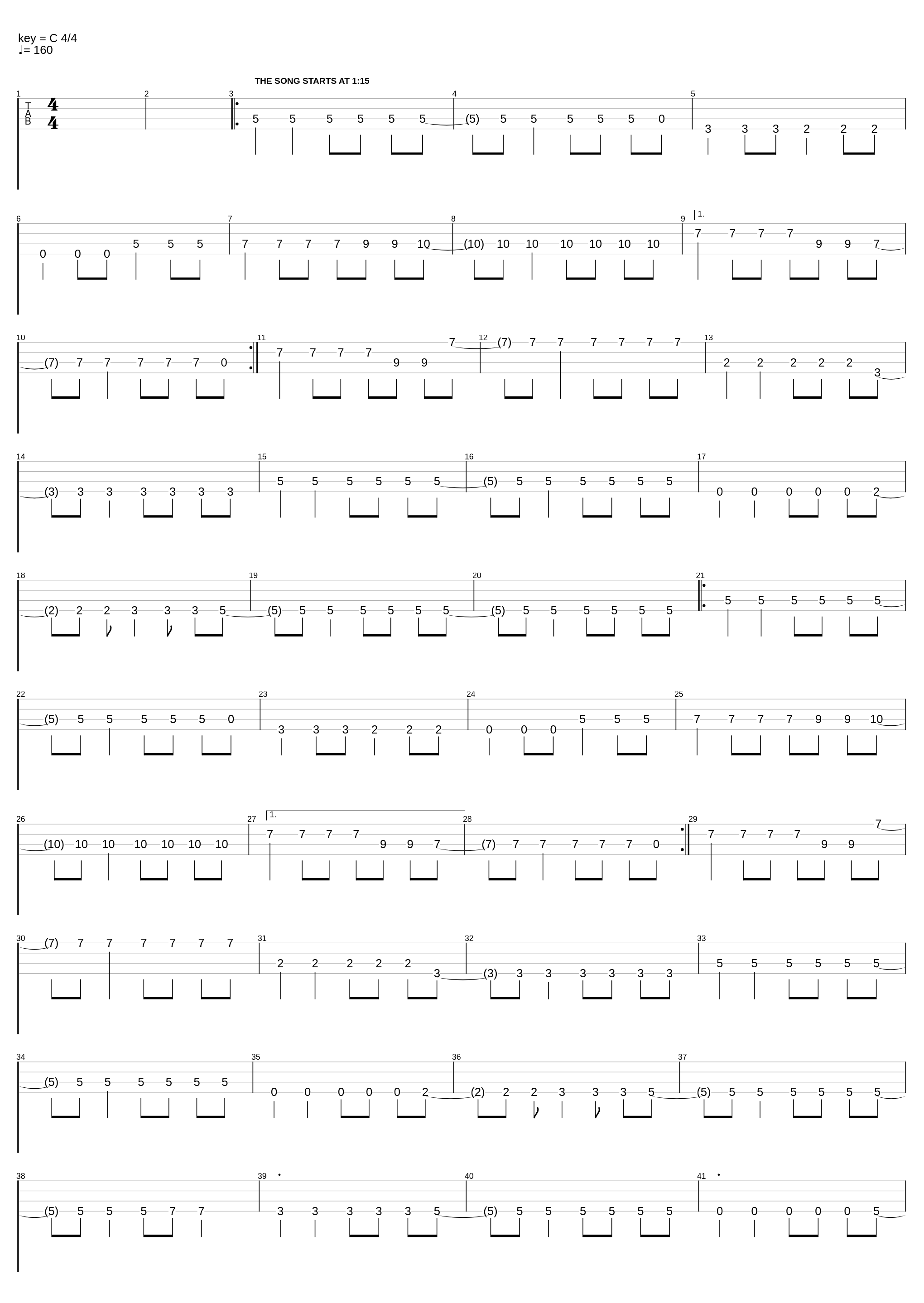 Star Sign (Bass Tab)_Teenage Fanclub_1