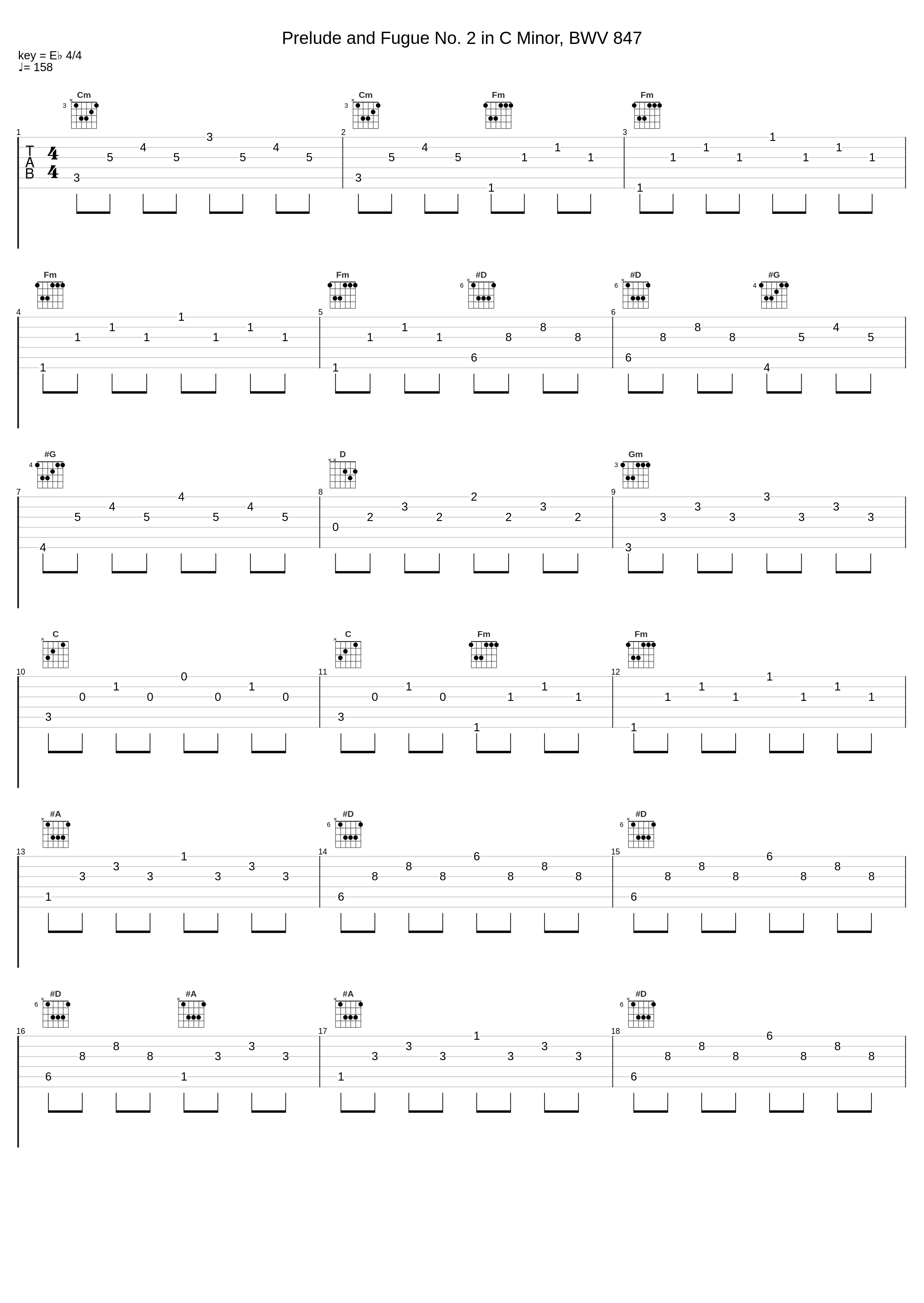 Prelude and Fugue No. 2 in C Minor, BWV 847_Jörg Demus_1