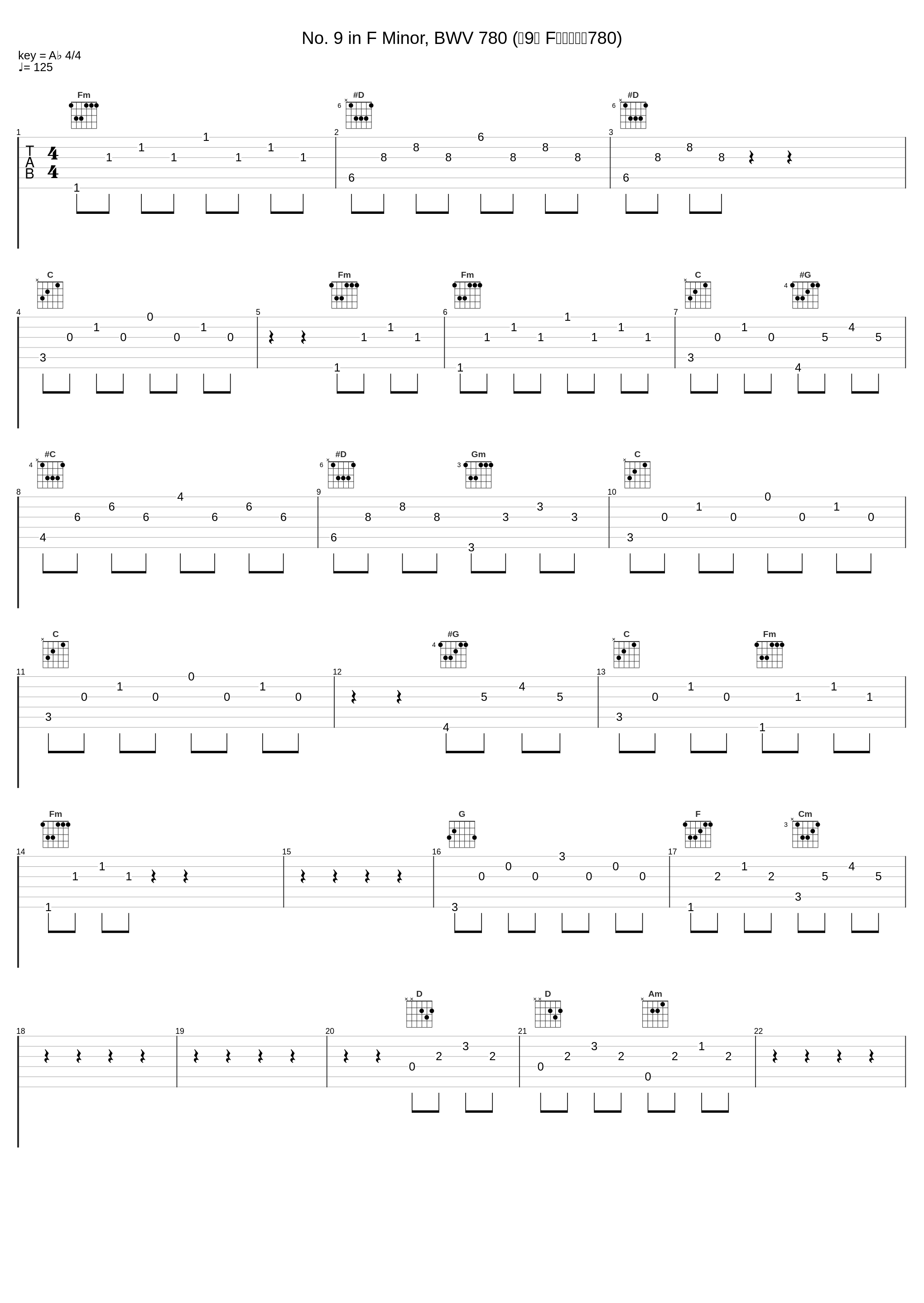 No. 9 in F Minor, BWV 780 (第9首 F小调，作品780)_János Sebestyén_1