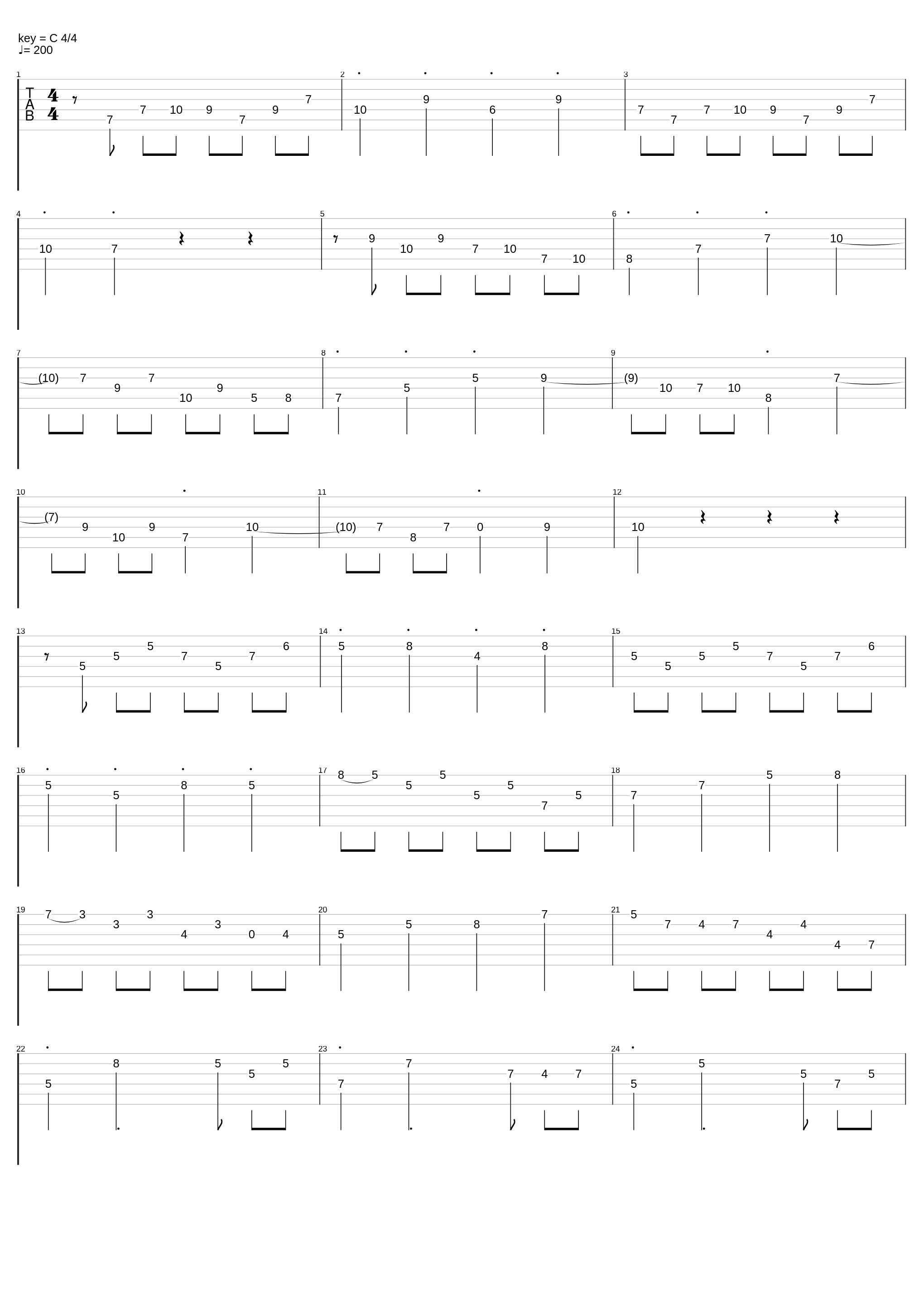 Invention #13 in A Minor- Transcribed for Guitar and Bass_J.S. Bach_1