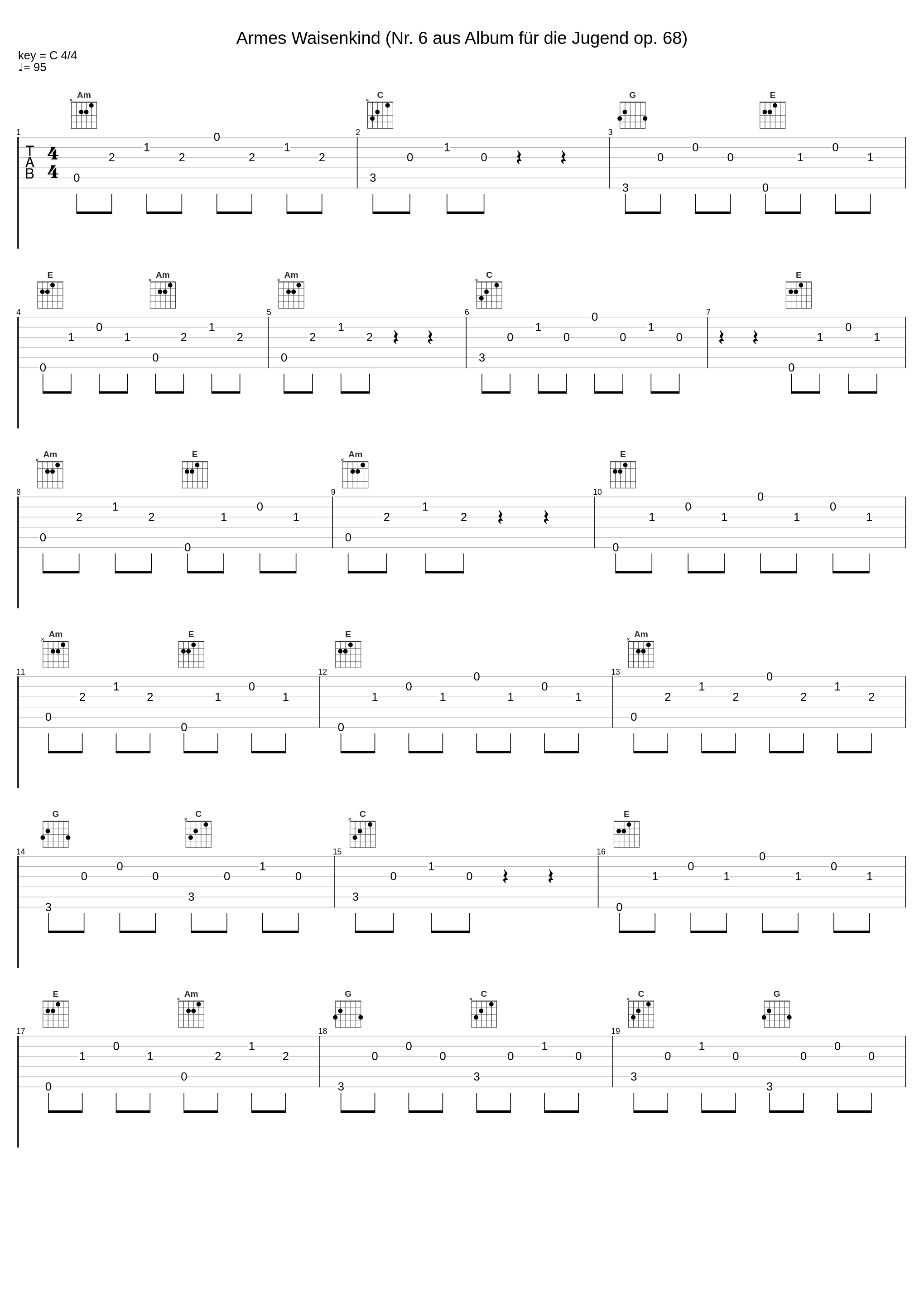 Armes Waisenkind (Nr. 6 aus Album für die Jugend op. 68)_Robert Schumann_1