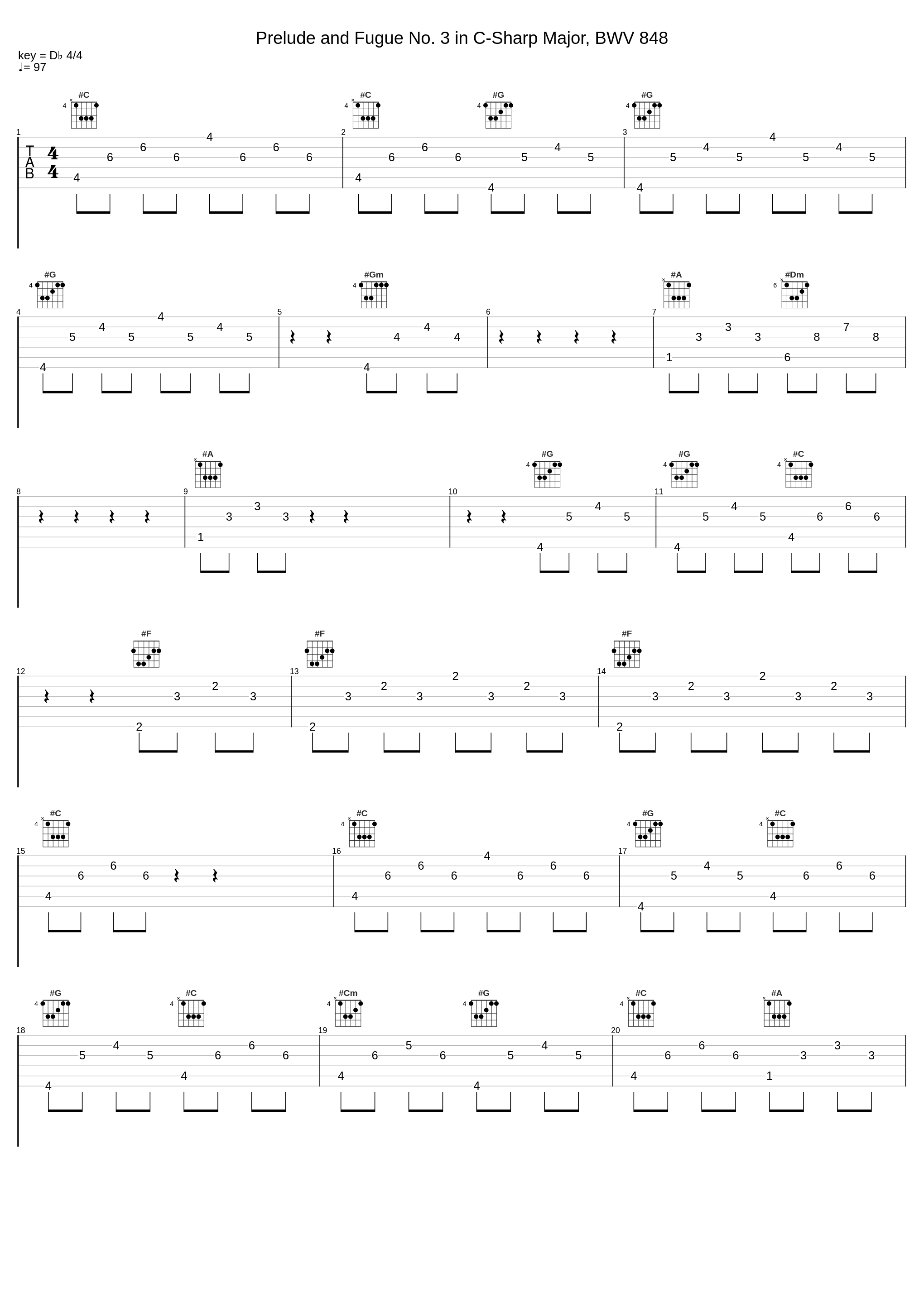 Prelude and Fugue No. 3 in C-Sharp Major, BWV 848_Jörg Demus_1