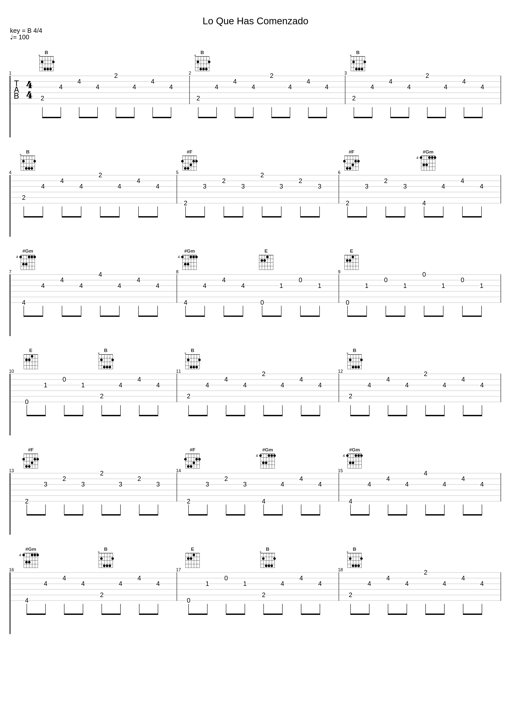 Lo Que Has Comenzado_Son By Four,Jorge Luis Montes,Carlos Javier Montes,Pedro Quiles_1