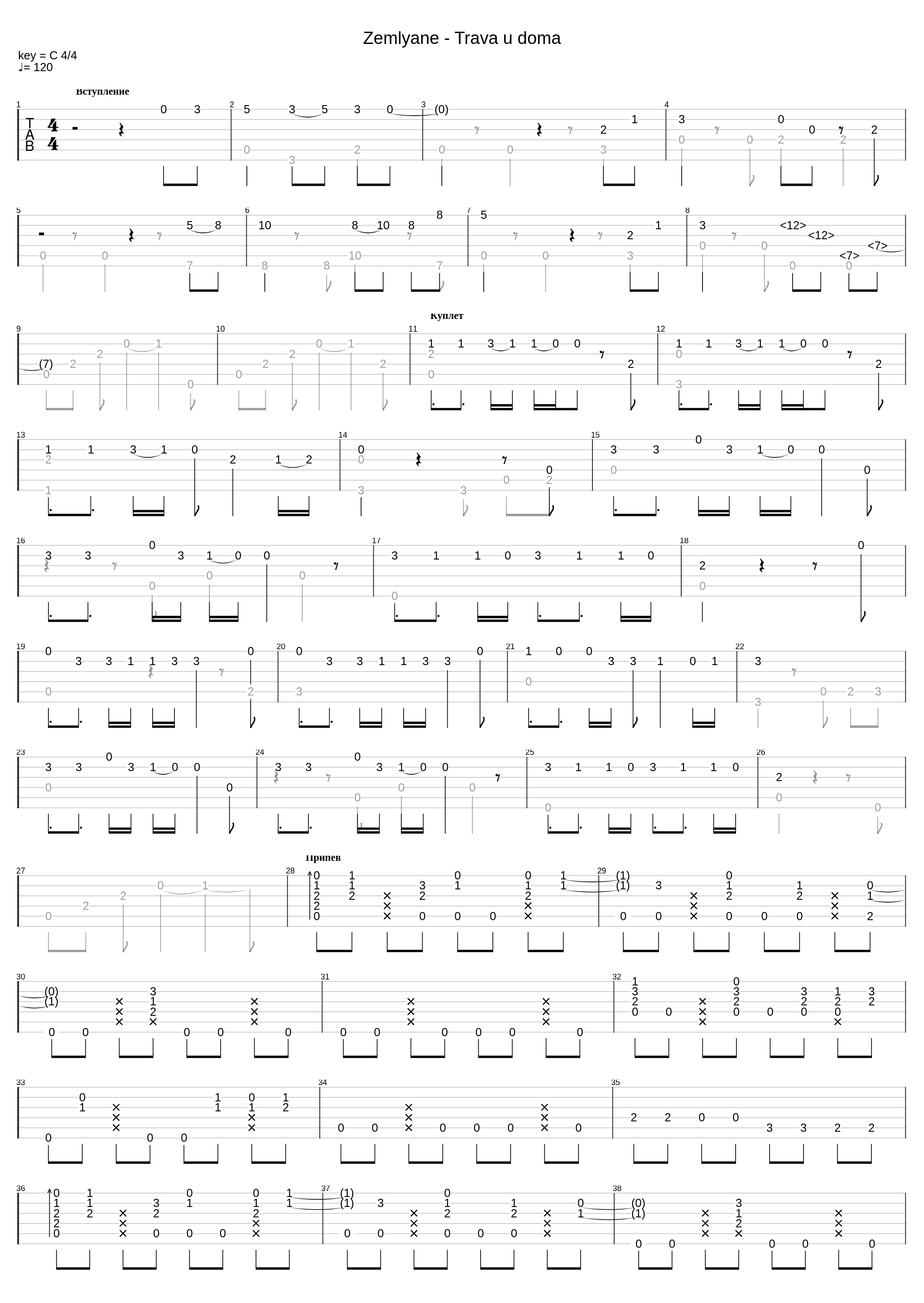 трава у дома fingerstyle_Земляне_1