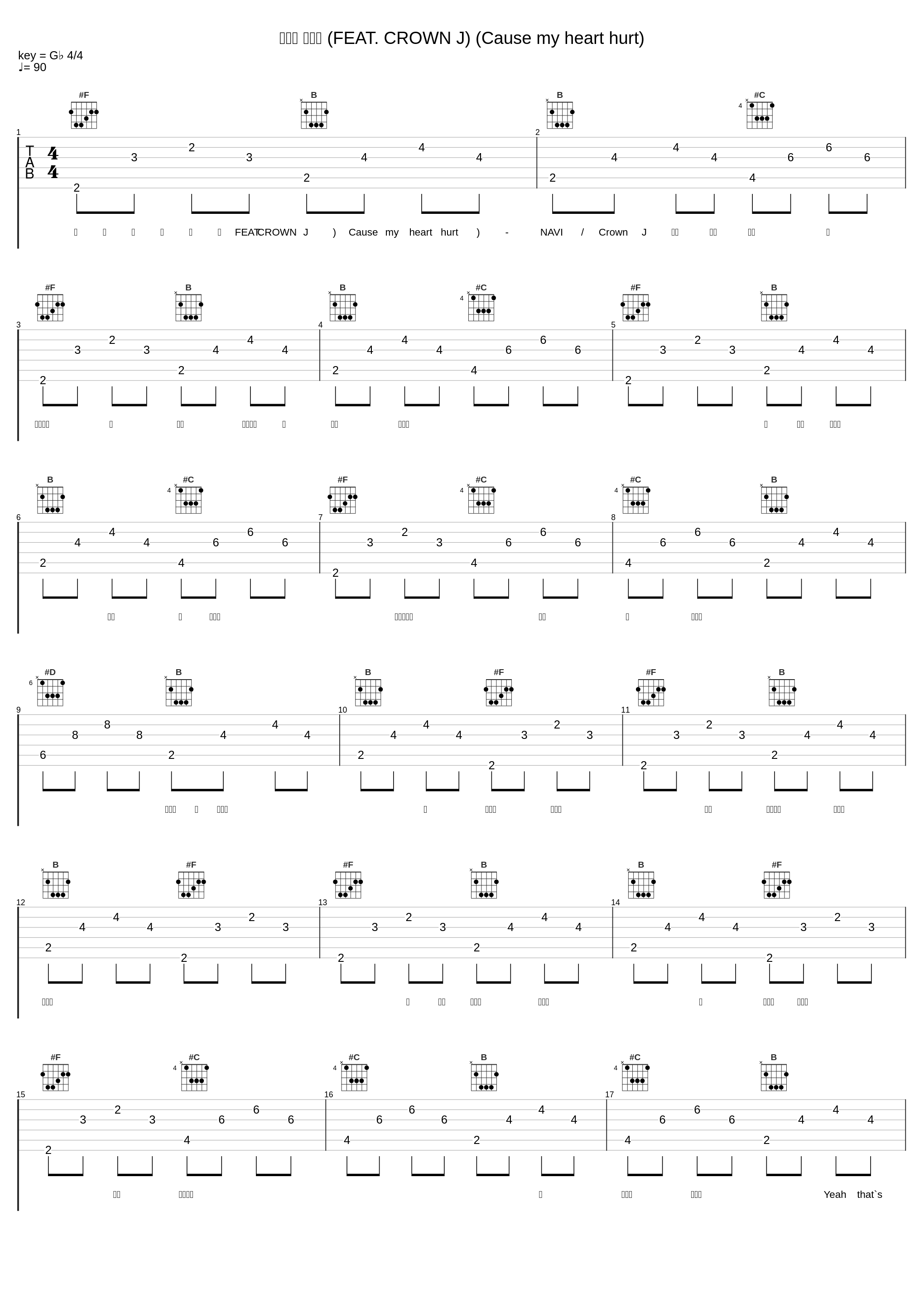 마음이 다쳐서 (FEAT. CROWN J) (Cause my heart hurt)_NAVI,Crown J_1
