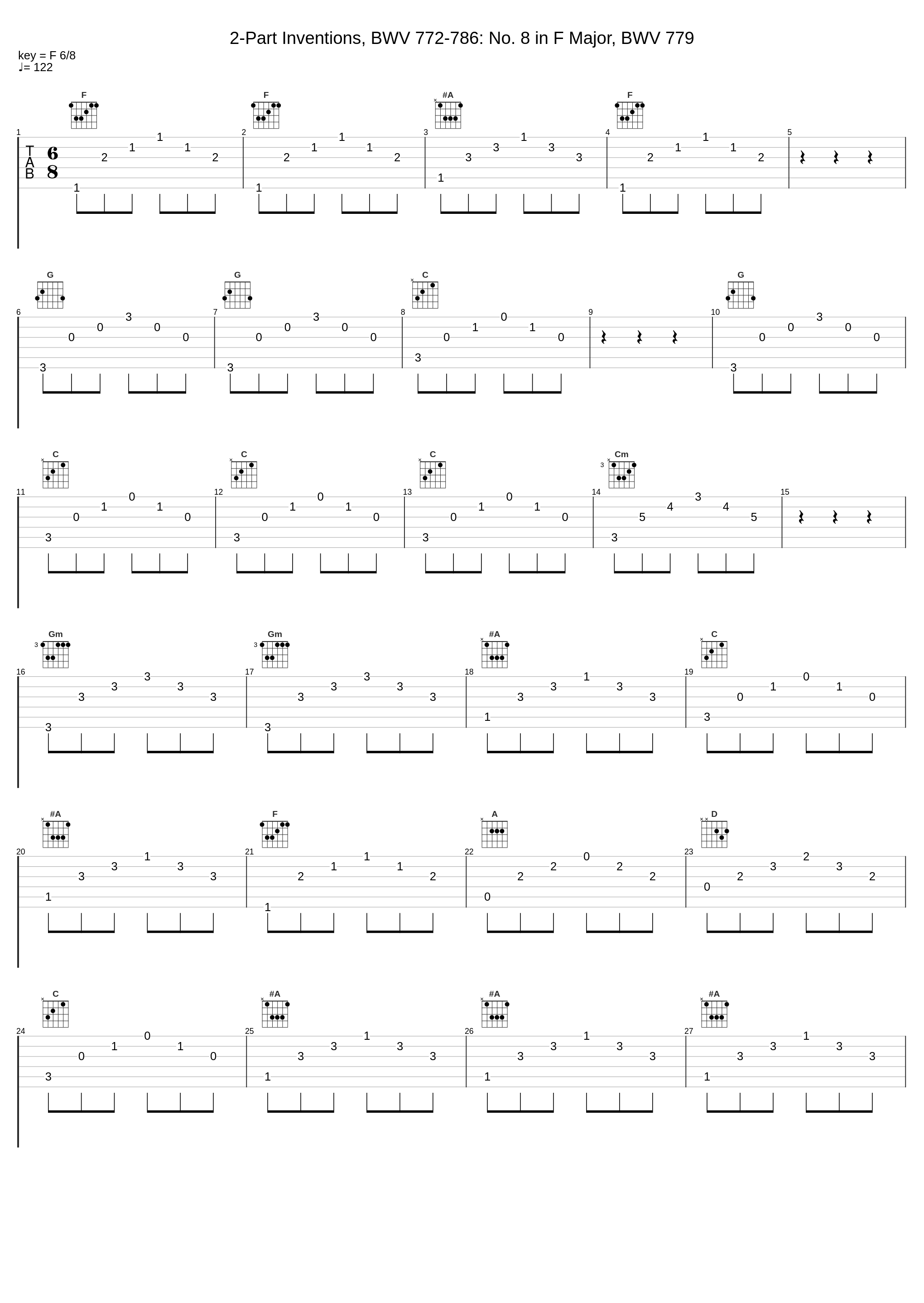 2-Part Inventions, BWV 772-786: No. 8 in F Major, BWV 779_János Sebestyén_1