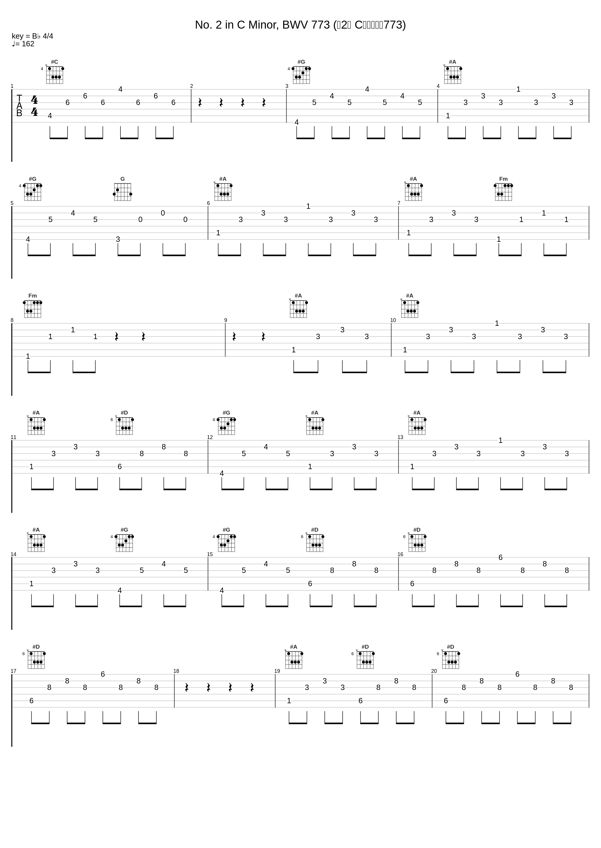 No. 2 in C Minor, BWV 773 (第2首 C小调，作品773)_János Sebestyén_1