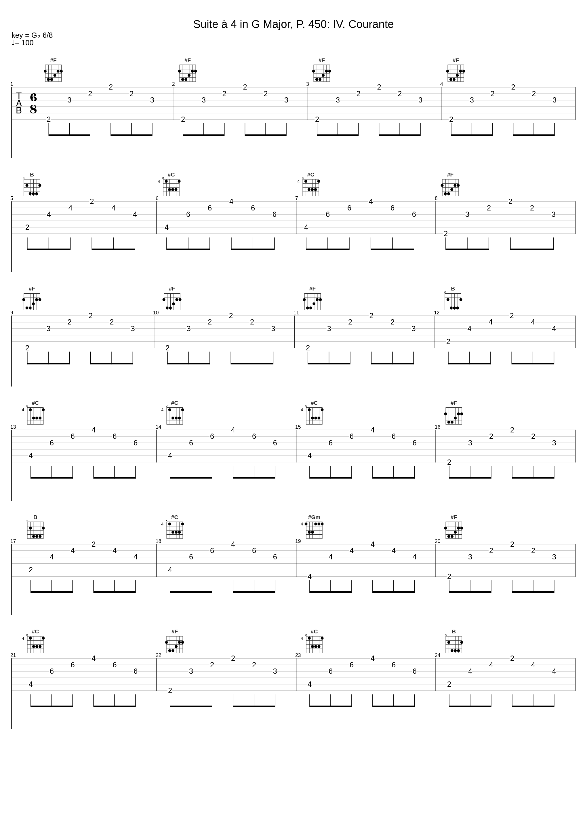 Suite à 4 in G Major, P. 450: IV. Courante_Harmonie Universelle,Johann Pachelbel_1