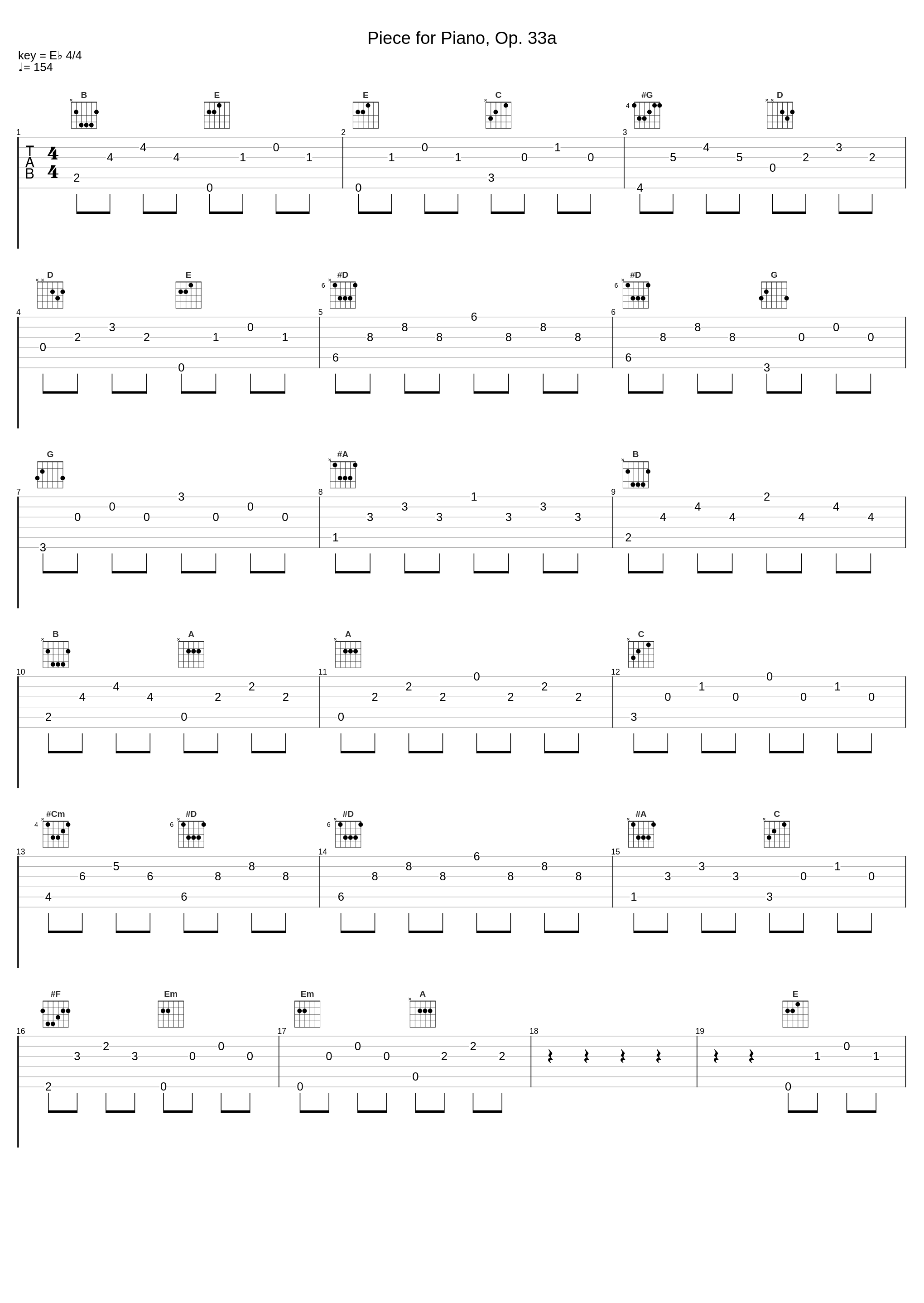 Piece for Piano, Op. 33a_Claude Helffer,Arnold Schönberg_1