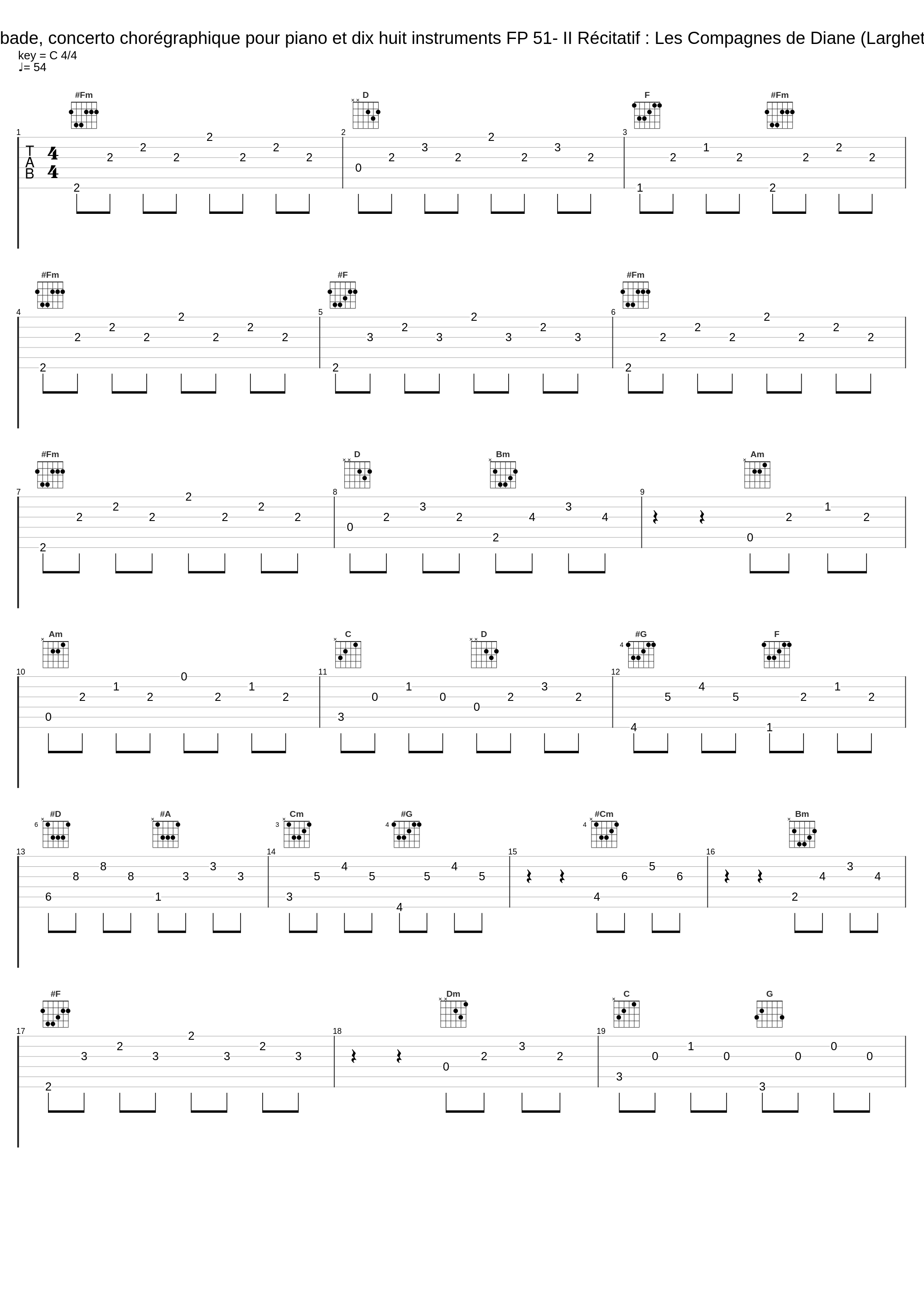 Aubade, concerto chorégraphique pour piano et dix huit instruments FP 51- II Récitatif : Les Compagnes de Diane (Larghetto)_Francis Poulenc_1