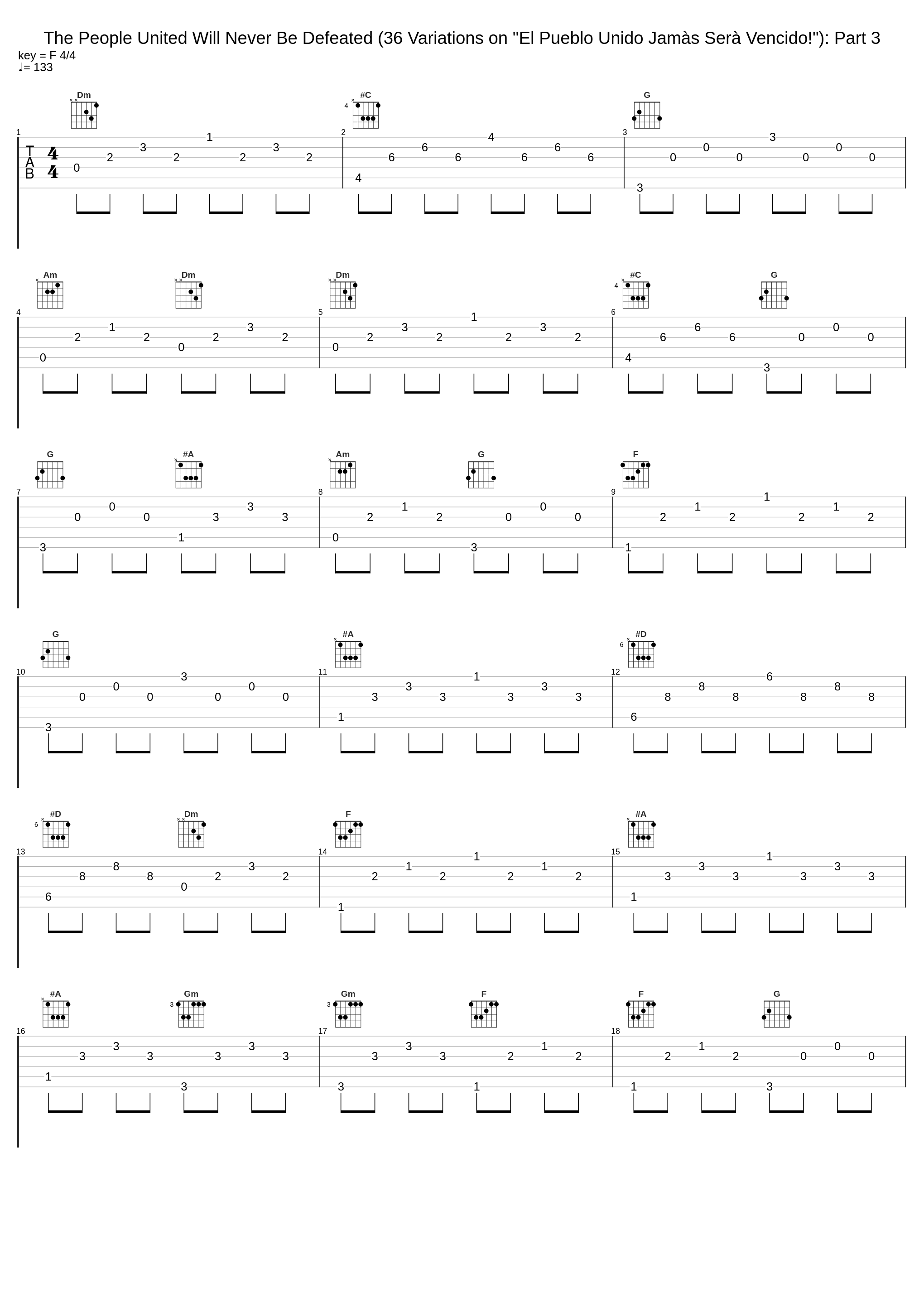 The People United Will Never Be Defeated (36 Variations on "El Pueblo Unido Jamàs Serà Vencido!"): Part 3_Frederic Rzewski_1