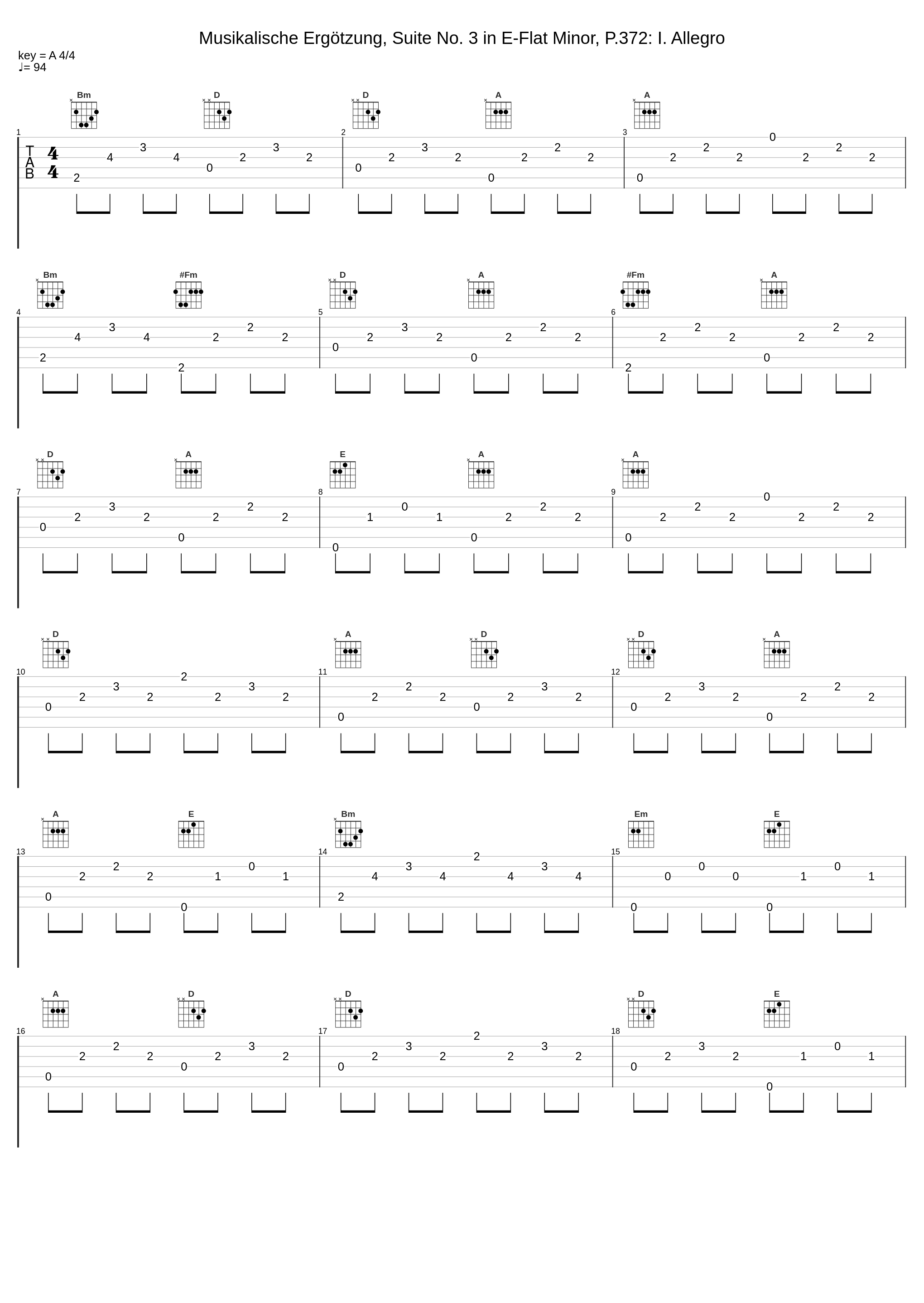 Musikalische Ergötzung, Suite No. 3 in E-Flat Minor, P.372: I. Allegro_Harmonie Universelle,Johann Pachelbel_1