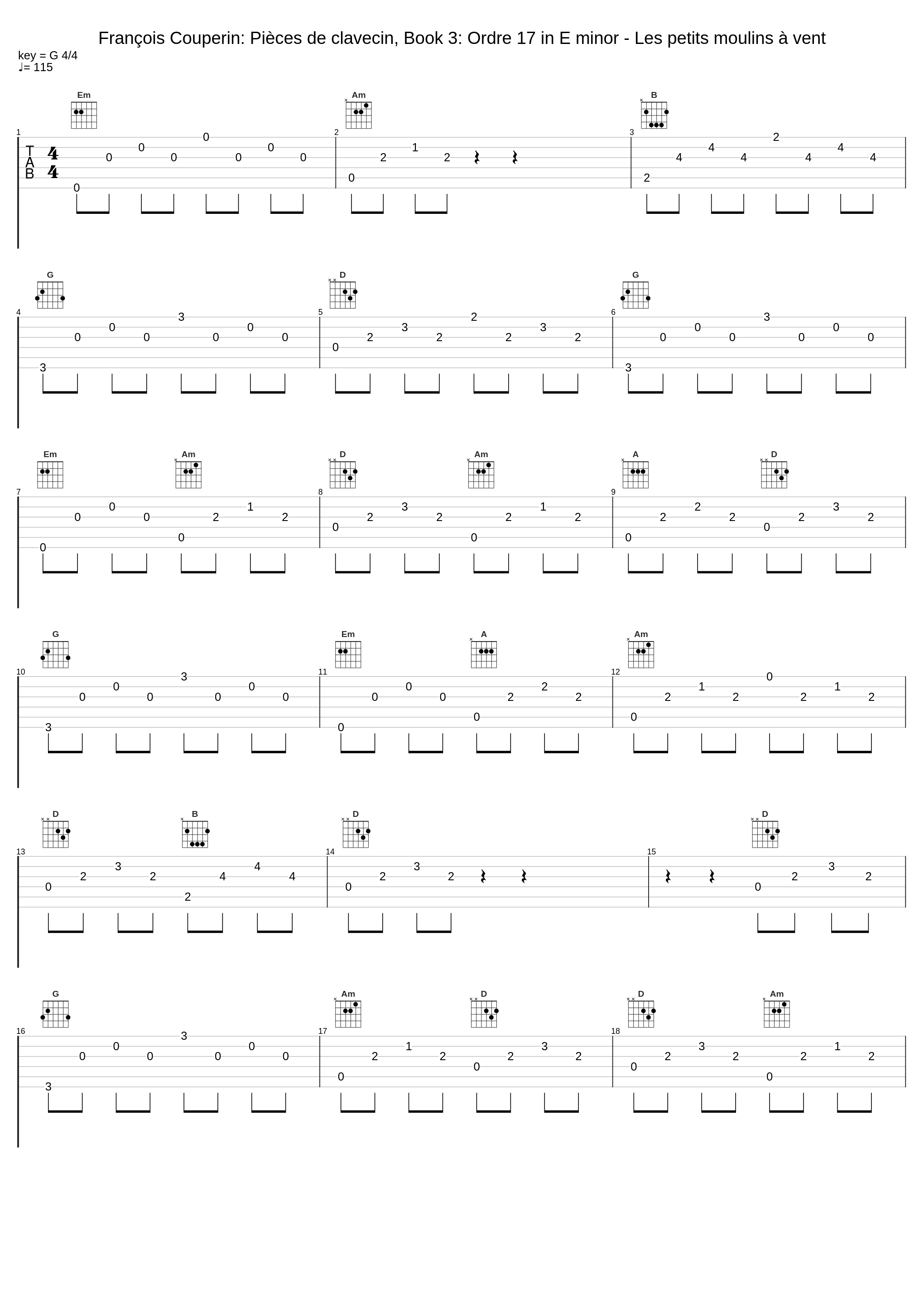 François Couperin: Pièces de clavecin, Book 3: Ordre 17 in E minor - Les petits moulins à vent_Anton Heiller_1