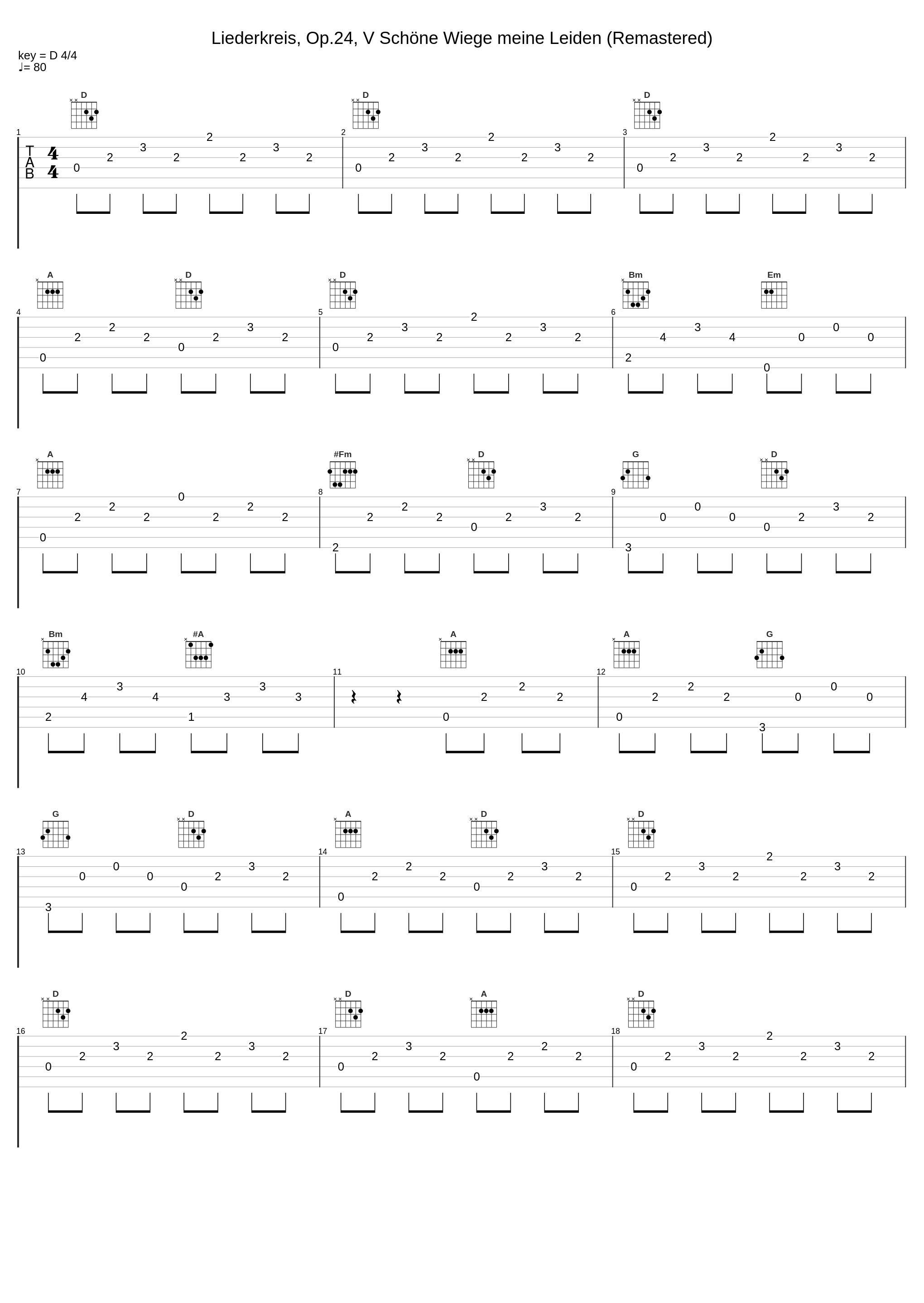 Liederkreis, Op.24, V Schöne Wiege meine Leiden (Remastered)_Robert Schumann_1