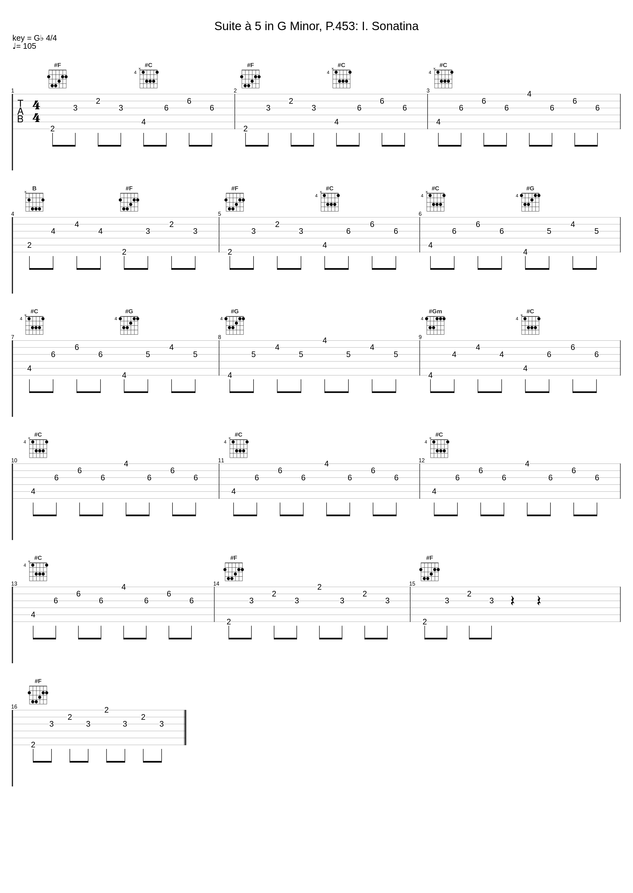 Suite à 5 in G Minor, P.453: I. Sonatina_Harmonie Universelle,Johann Pachelbel_1