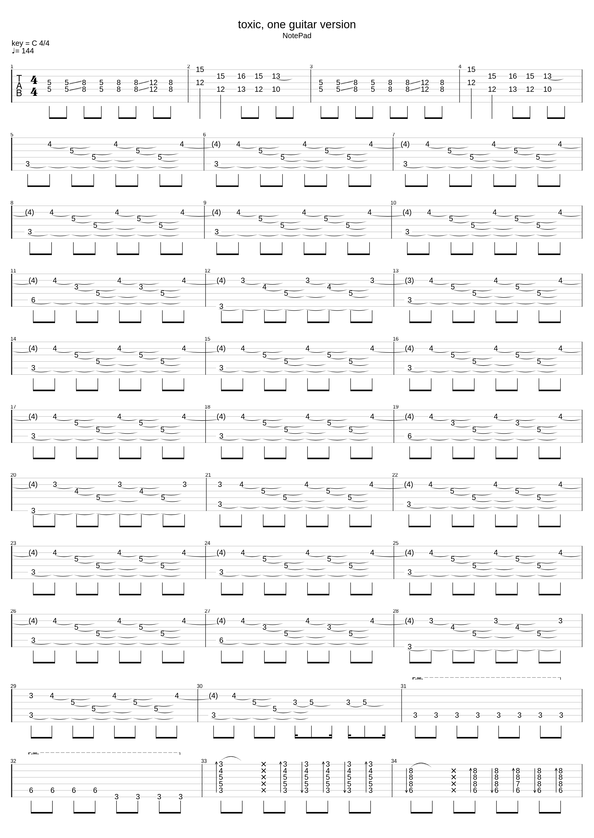 toxic ( one guitar version)_Samer Hannah_1