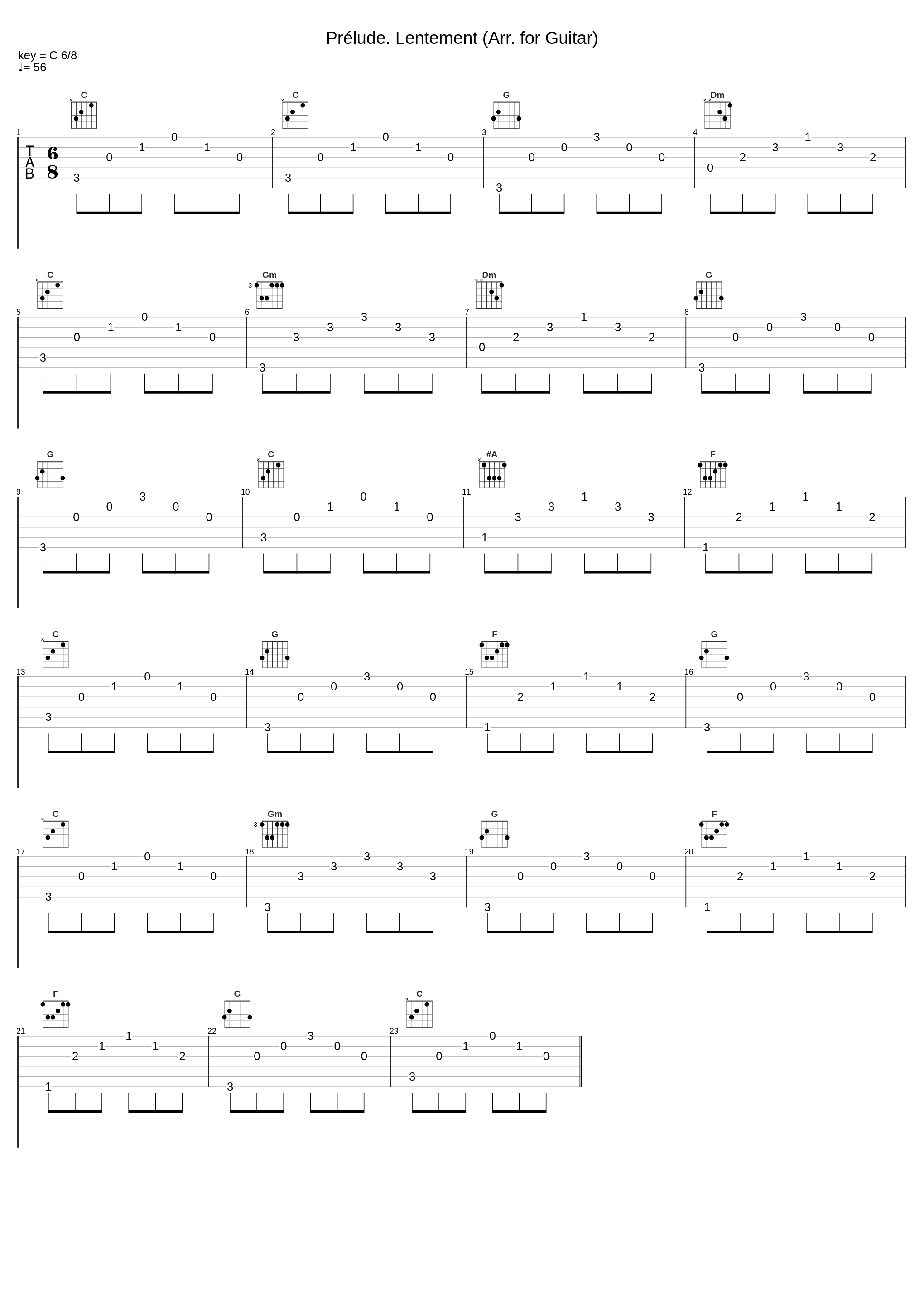 Prélude. Lentement (Arr. for Guitar)_Noël Akchoté_1