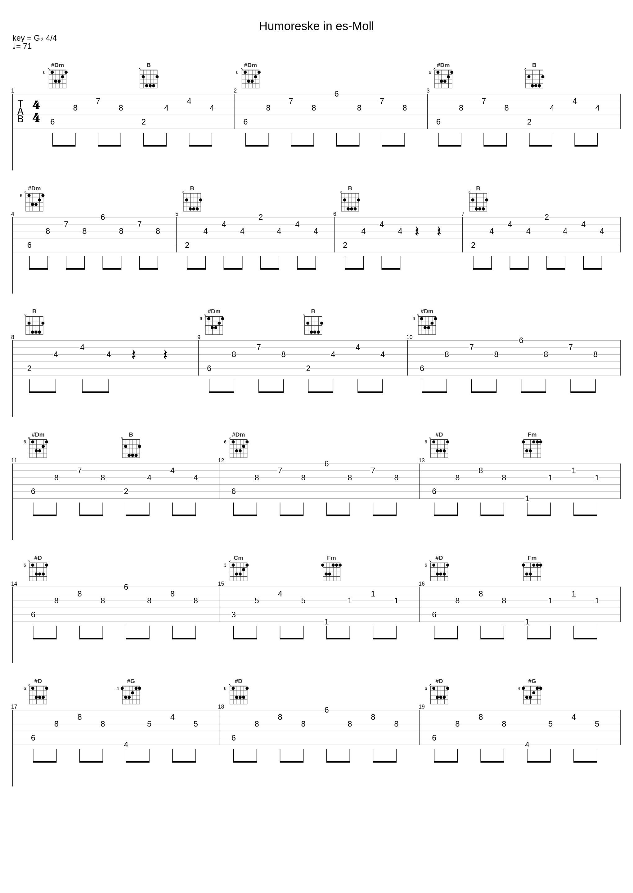 Humoreske in es-Moll_Antonín Dvořák_1