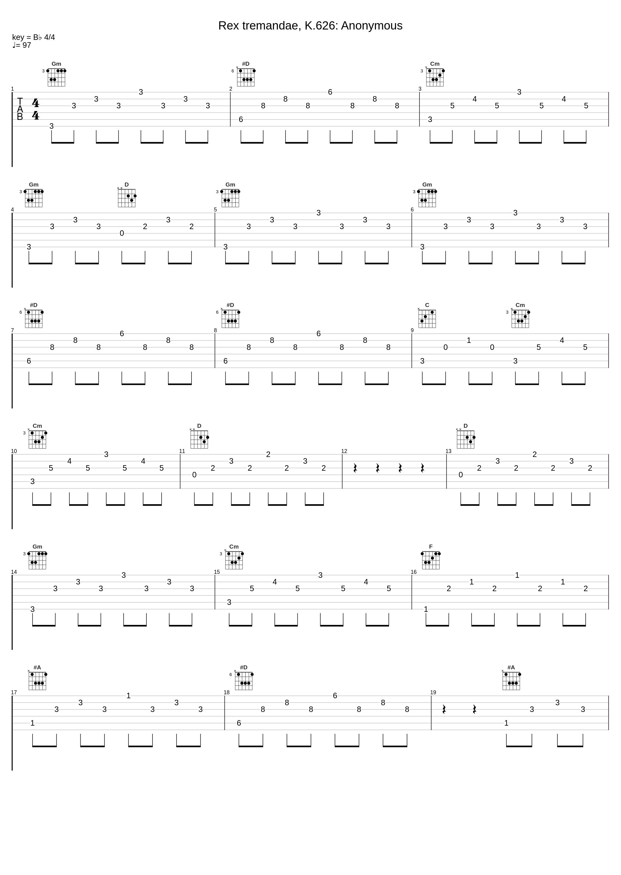 Rex tremandae, K.626: Anonymous_Corul şi Orchestra Filarmonicii de stat Banatul din Timişoara,Ion Romanu şi Mircea Hoinic,Nicolae Boboc,Emilia Petrescu,Viorica Cortez,Valentin Teodorian,Marius Rintzler_1