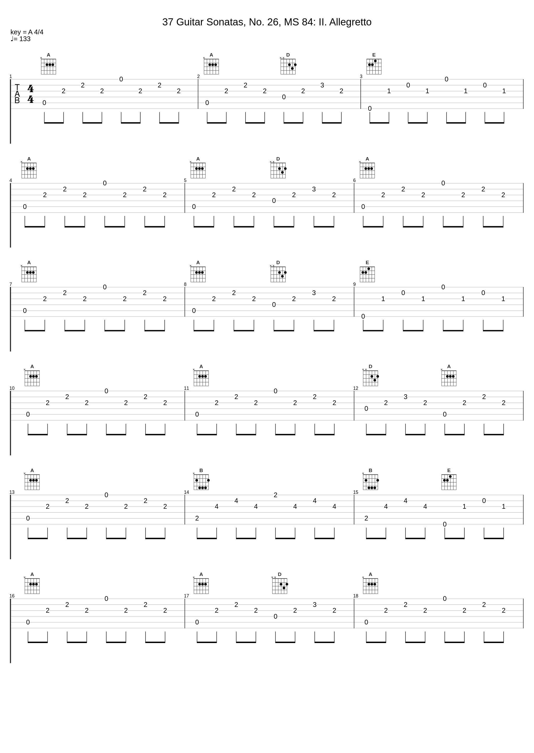 37 Guitar Sonatas, No. 26, MS 84: II. Allegretto_Aldo Minella,Niccolò Paganini_1