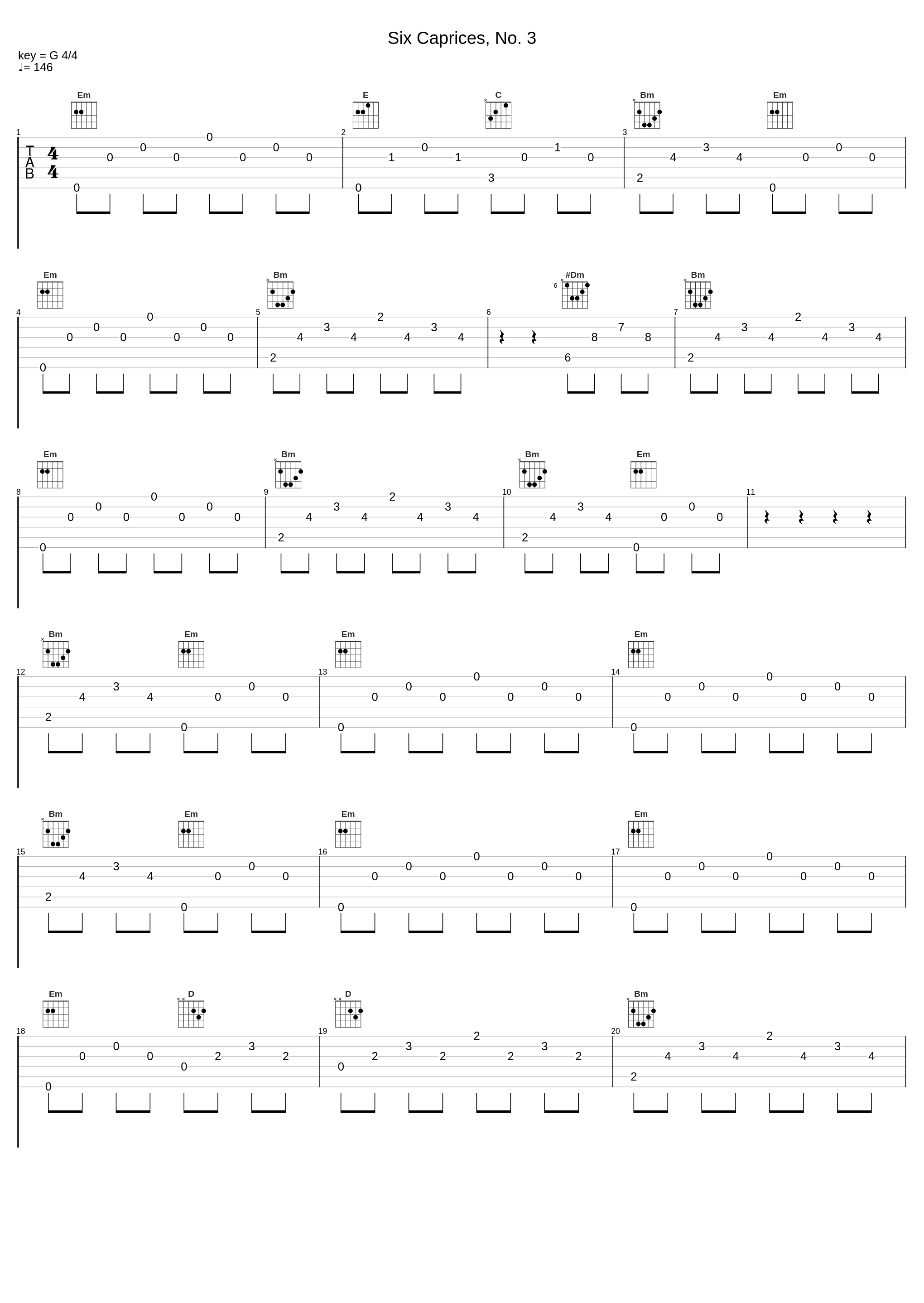 Six Caprices, No. 3_Matteo Carcassi,Nologo_1