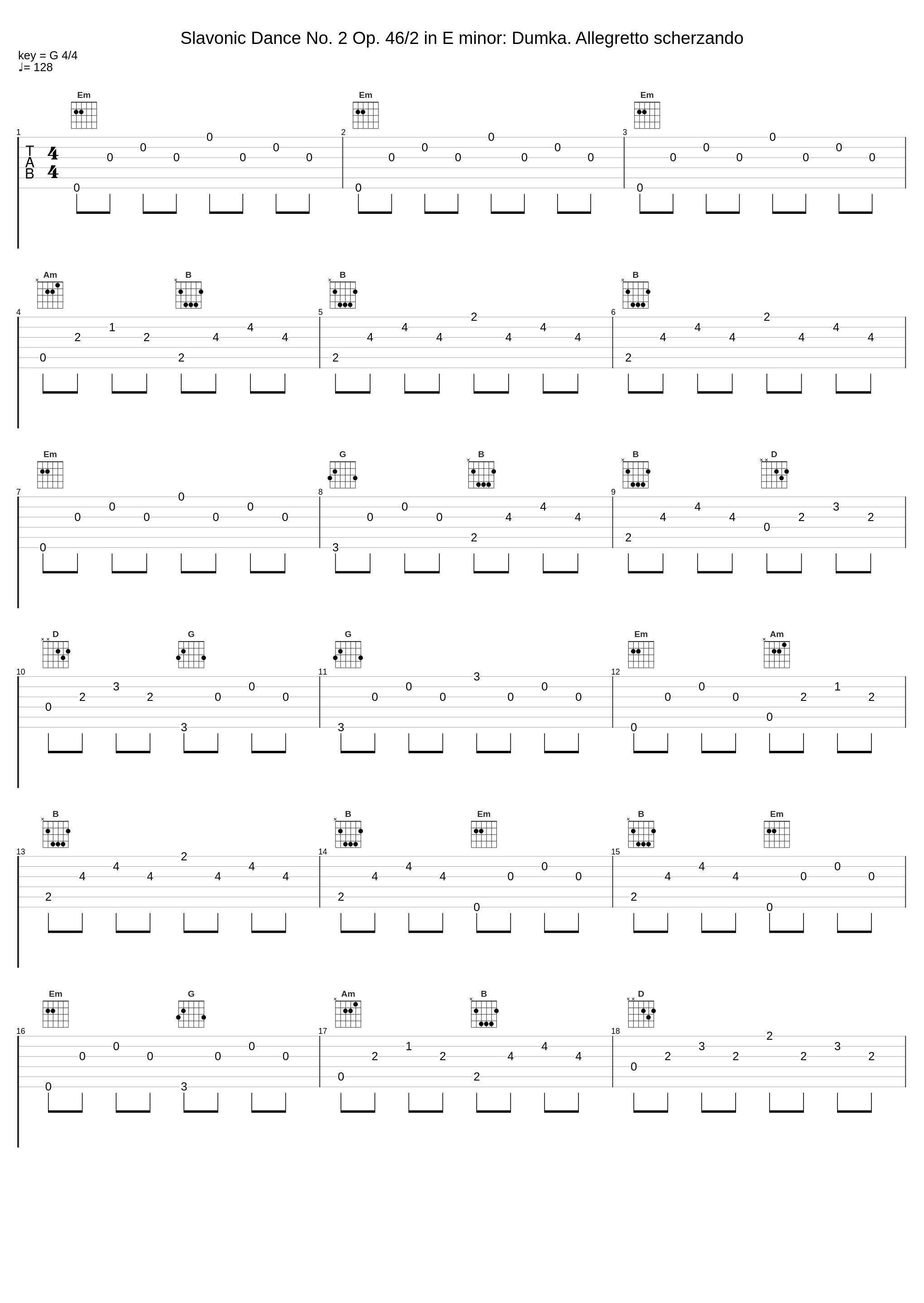 Slavonic Dance No. 2 Op. 46/2 in E minor: Dumka. Allegretto scherzando_Adrian Leaper,Antonín Dvořák_1