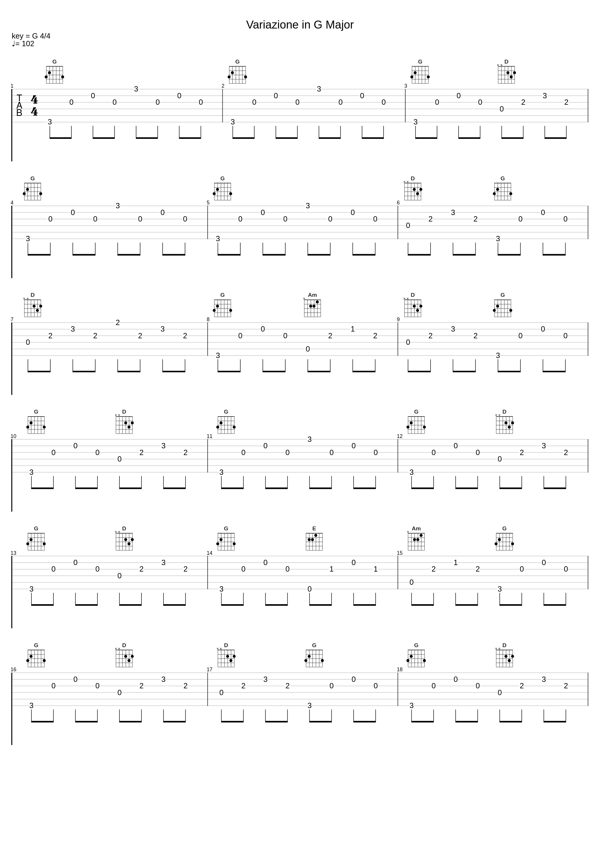 Variazione in G Major_Pietro Spada,Gaetano Donizetti_1