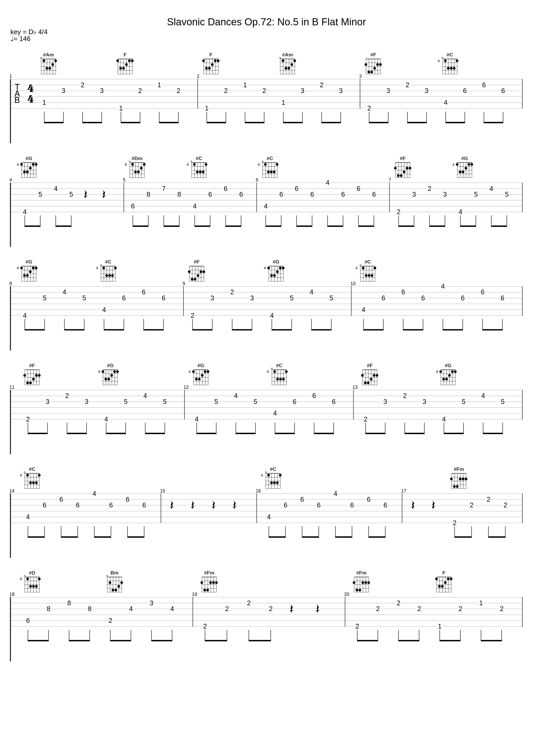 Slavonic Dances Op.72: No.5 in B Flat Minor_Al Goranski,Antonín Dvořák_1