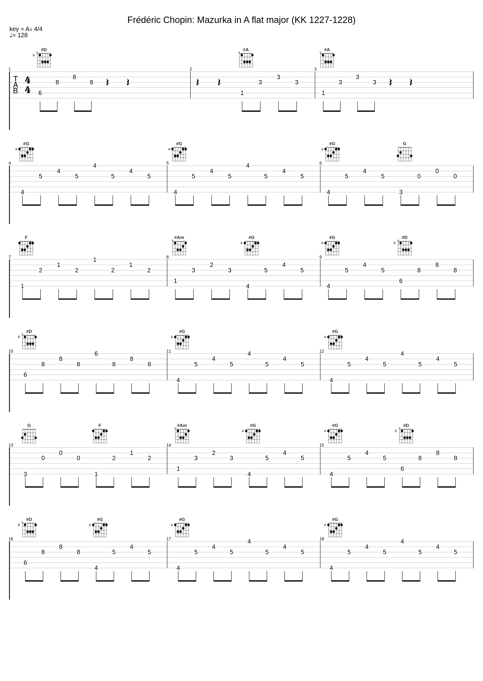 Frédéric Chopin: Mazurka in A flat major (KK 1227-1228)_Frédéric Chopin_1