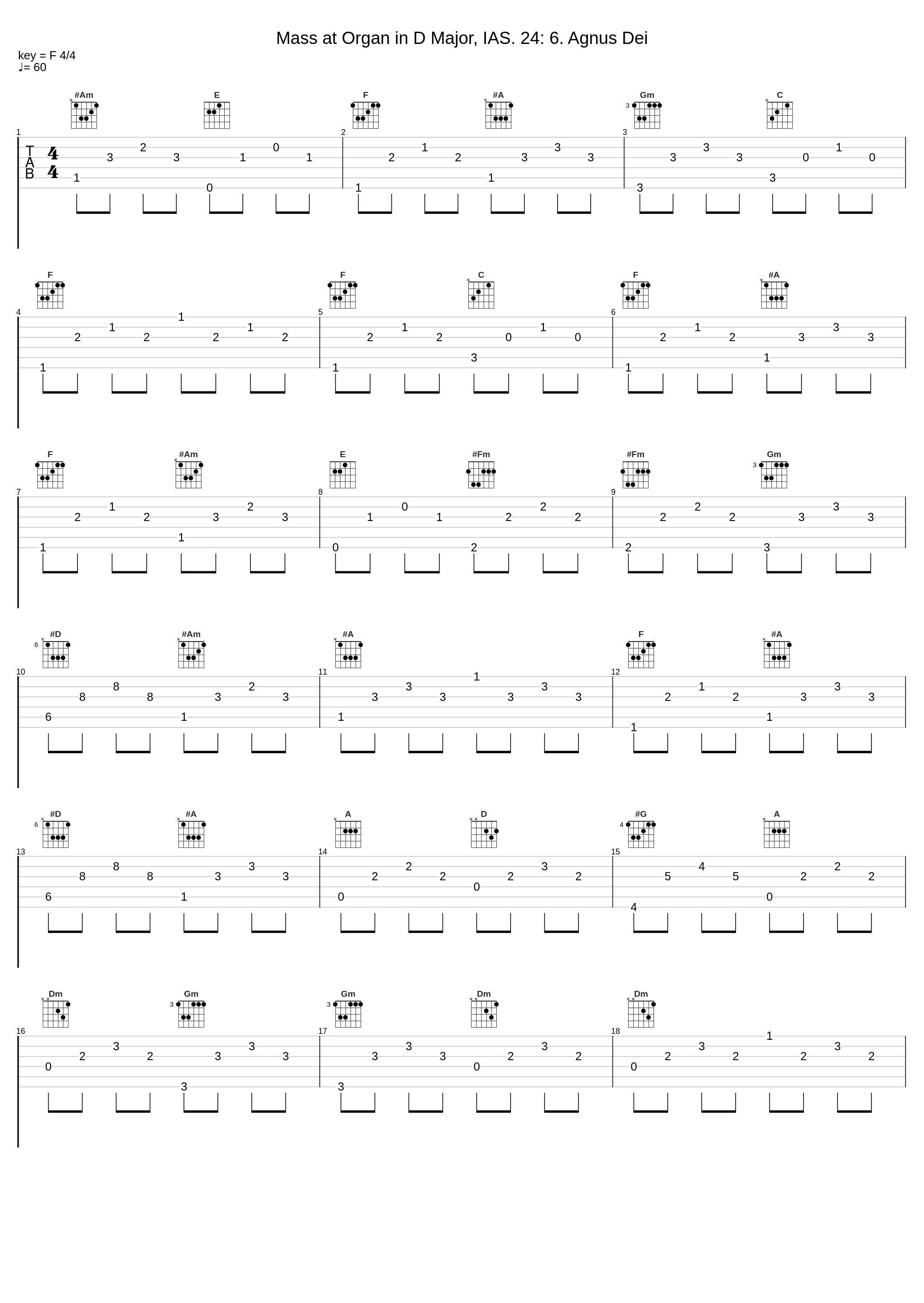 Mass at Organ in D Major, IAS. 24: 6. Agnus Dei_David Ennarqua,Antonio Salieri_1