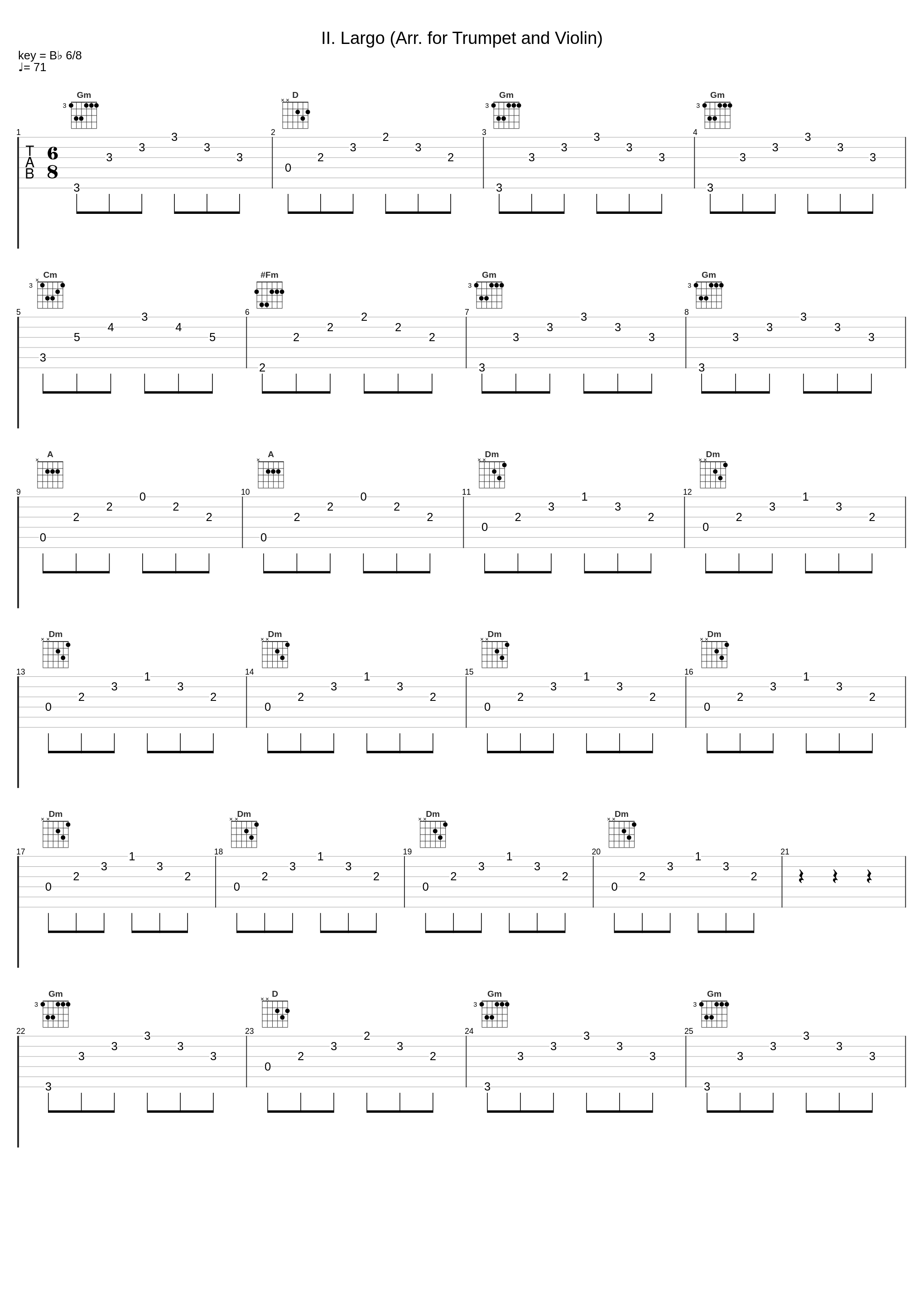 II. Largo (Arr. for Trumpet and Violin)_Maurice André_1