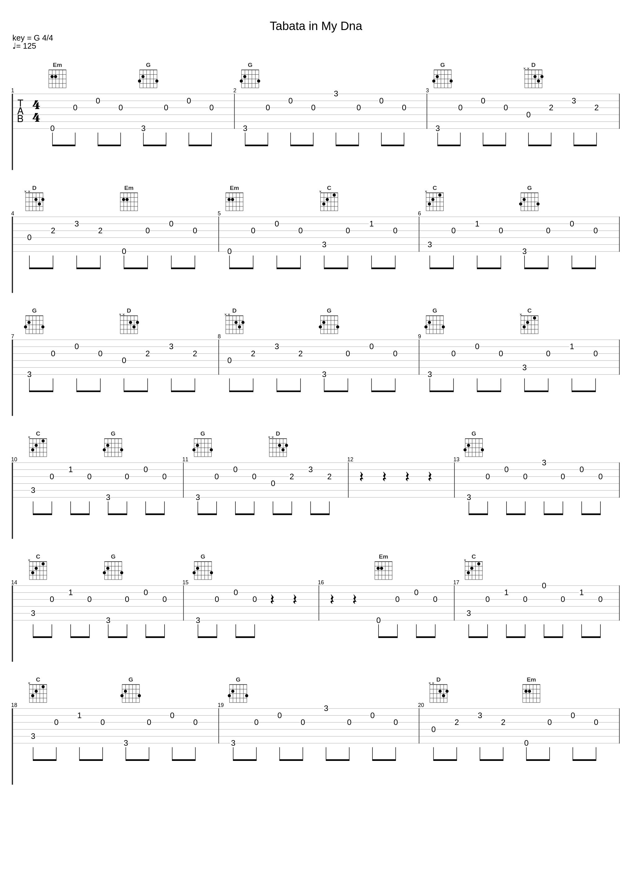 Tabata in My Dna_Tabata Music_1