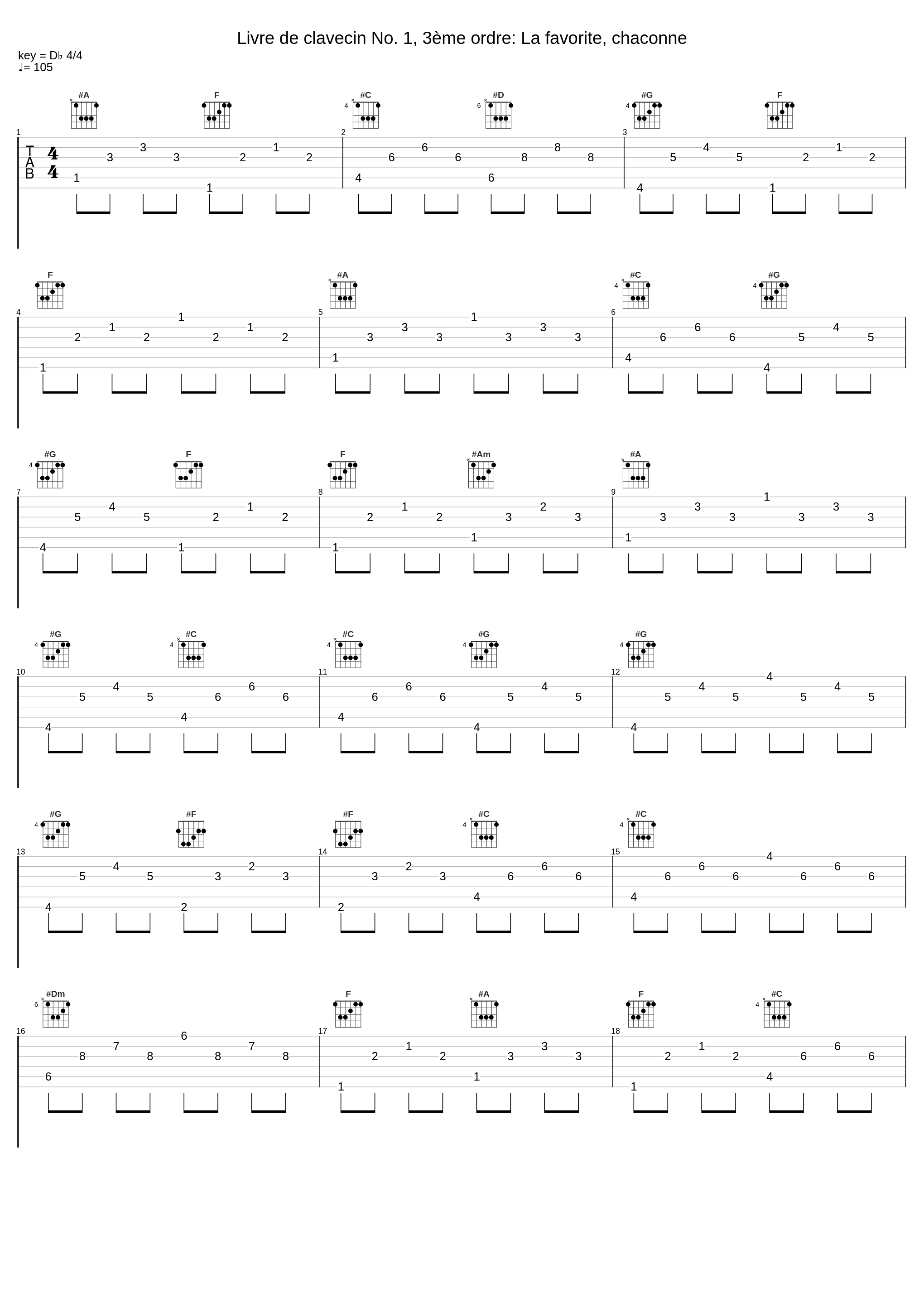 Livre de clavecin No. 1, 3ème ordre: La favorite, chaconne_Blandine Rannou,Francois Couperin_1