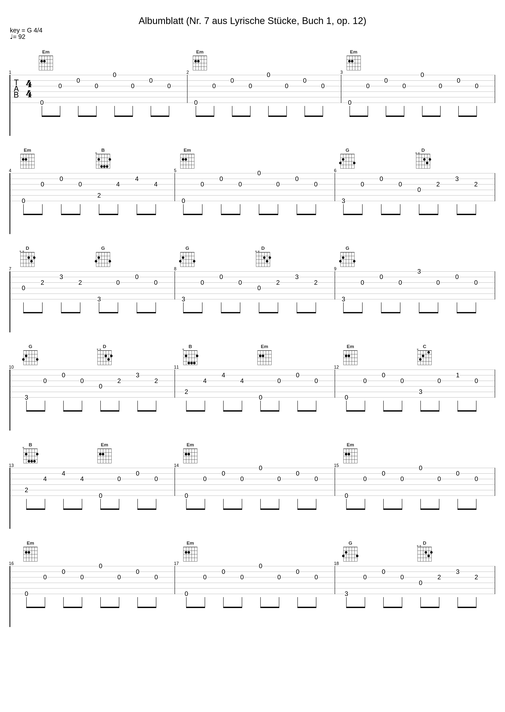 Albumblatt (Nr. 7 aus Lyrische Stücke, Buch 1, op. 12)_Edvard Grieg_1