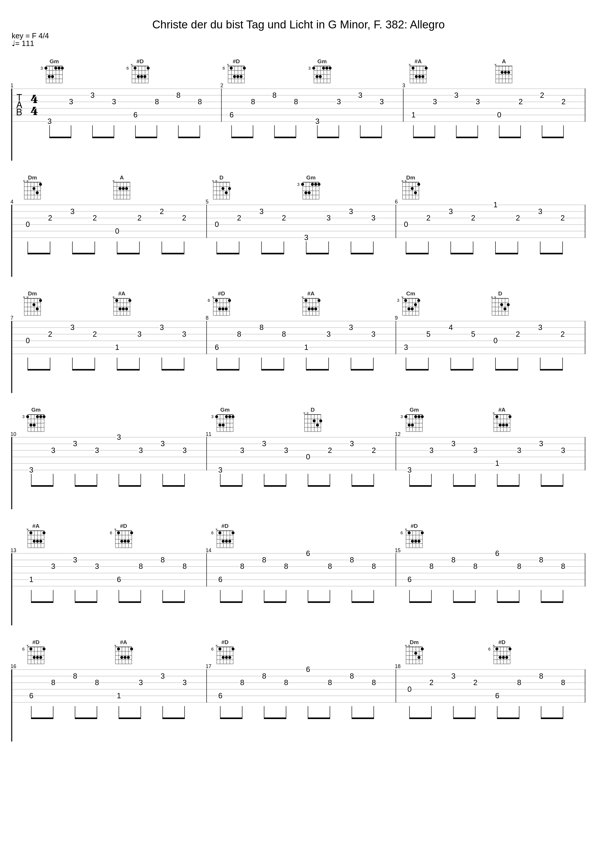 Christe der du bist Tag und Licht in G Minor, F. 382: Allegro_Georges Daucampas,Wilhelm Friedemann Bach_1