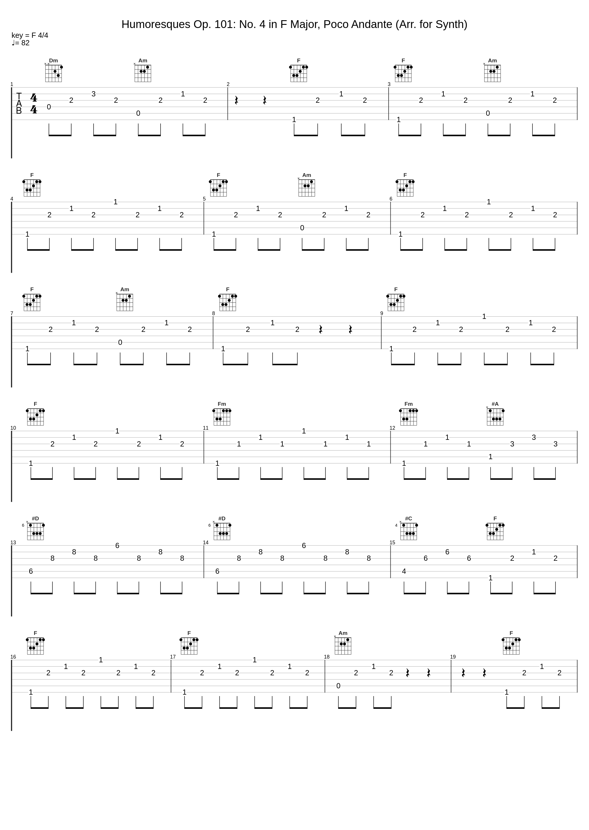 Humoresques Op. 101: No. 4 in F Major, Poco Andante (Arr. for Synth)_Al Goranski,Antonín Dvořák_1