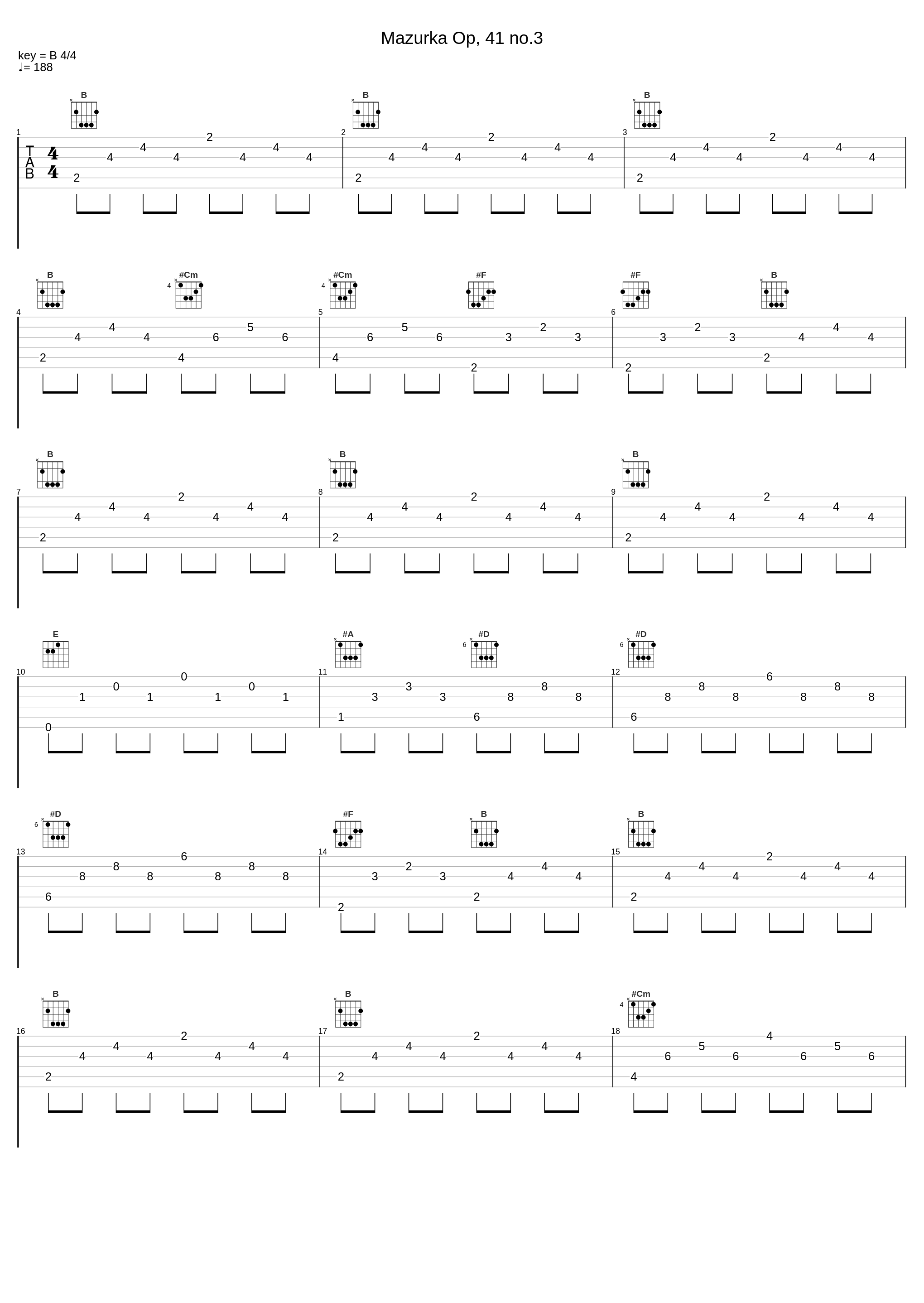 Mazurka Op, 41 no.3_Frédéric Chopin_1