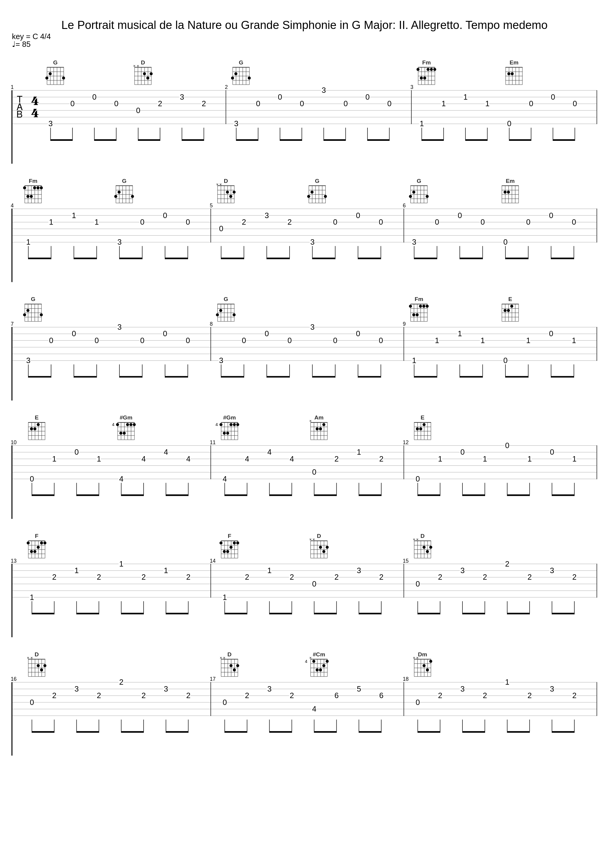 Le Portrait musical de la Nature ou Grande Simphonie in G Major: II. Allegretto. Tempo medemo_Akademie fur Alte Musik Berlin,Bernhard Forck,Justin Heinrich Knecht_1