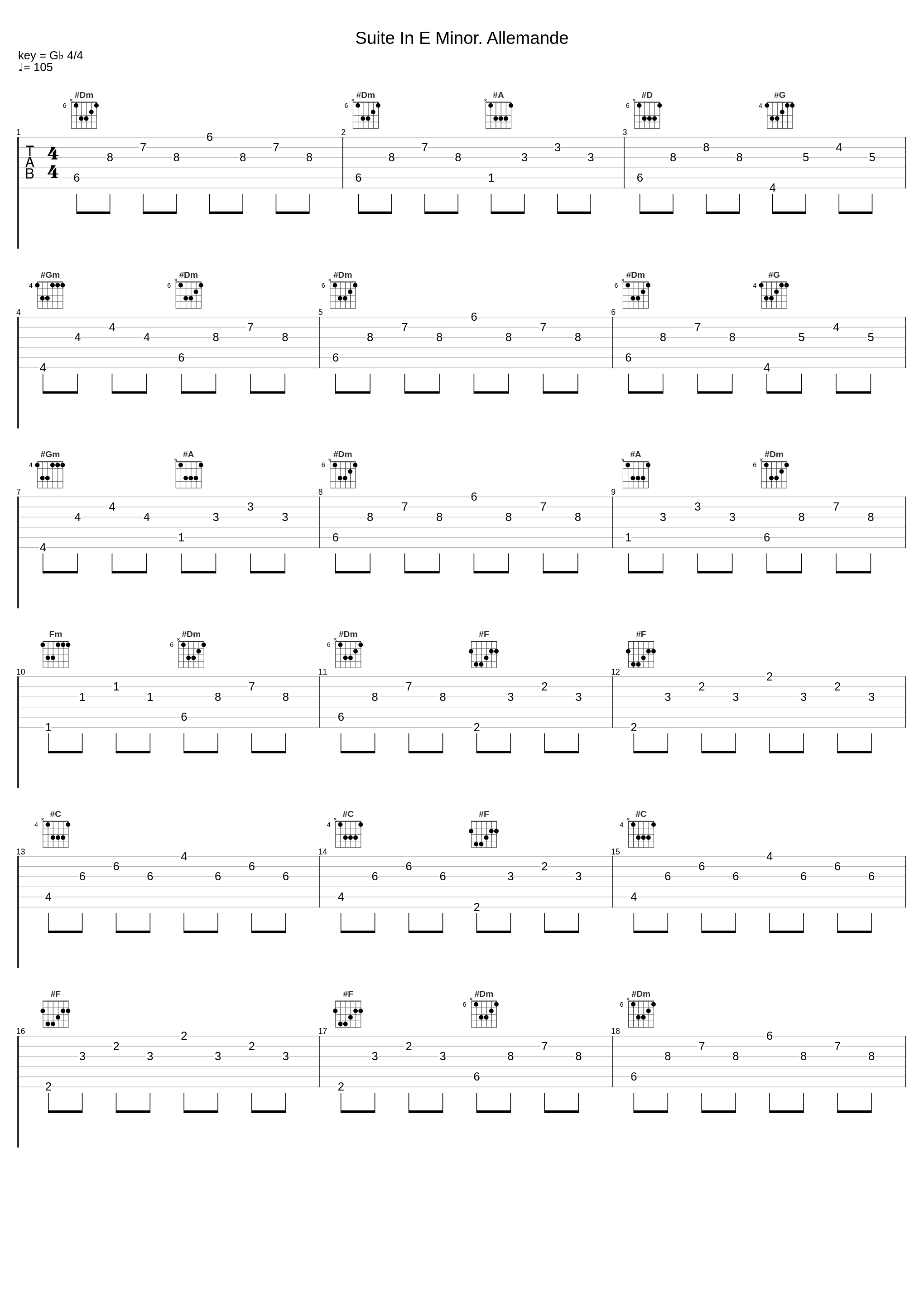 Suite In E Minor. Allemande_Marin Marais_1