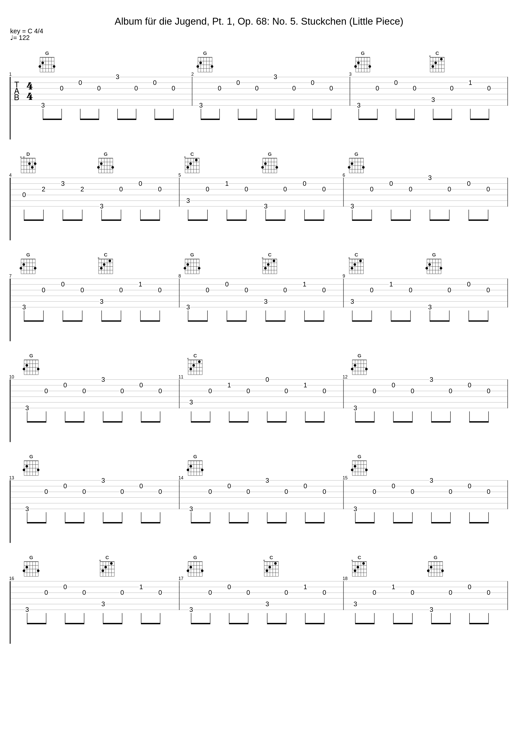 Album für die Jugend, Pt. 1, Op. 68: No. 5. Stuckchen (Little Piece)_Christoph Hammer_1