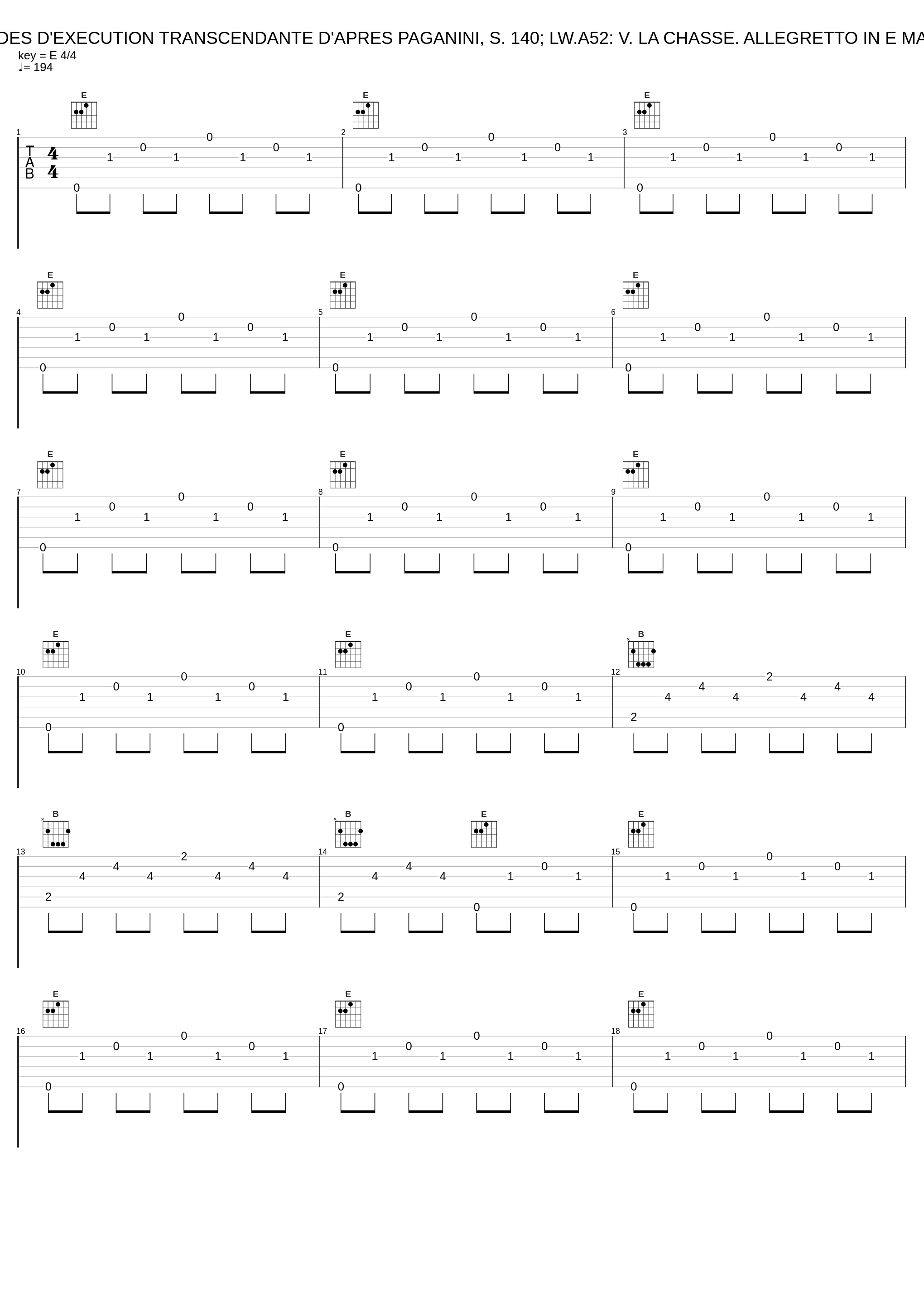 ETUDES D'EXECUTION TRANSCENDANTE D'APRES PAGANINI, S. 140; LW.A52: V. LA CHASSE. ALLEGRETTO IN E MAJOR_Ferruccio Busoni_1