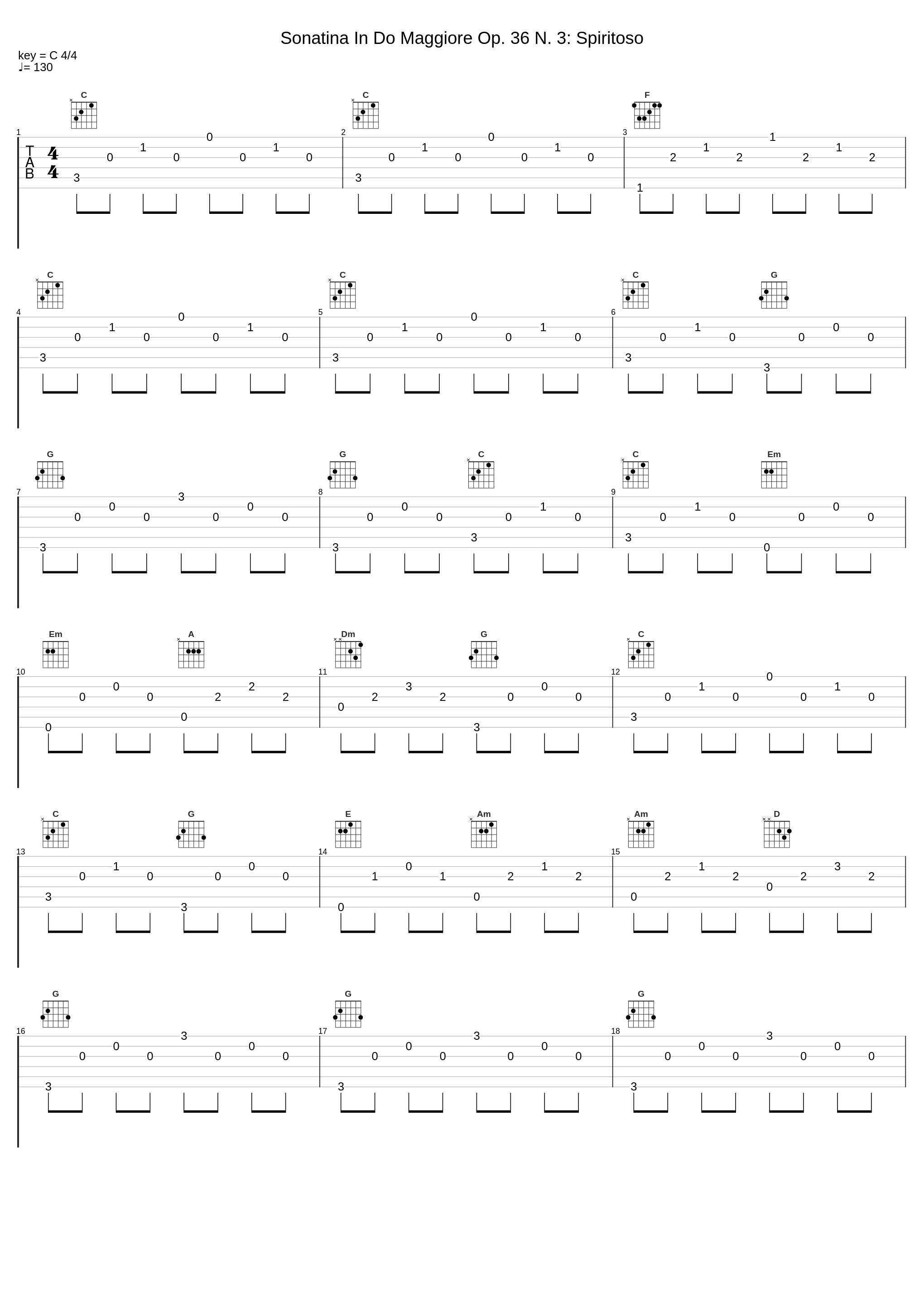 Sonatina In Do Maggiore Op. 36 N. 3: Spiritoso_Pietro Spada_1