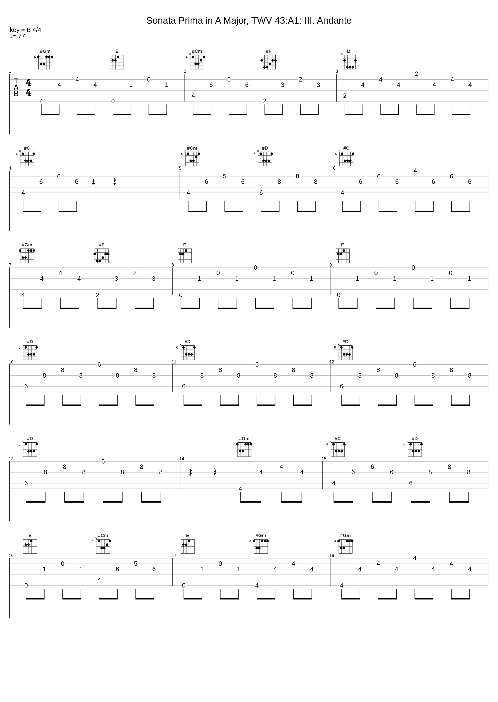 Sonata Prima in A Major, TWV 43:A1: III. Andante_Florilegium,Georg Philipp Telemann_1