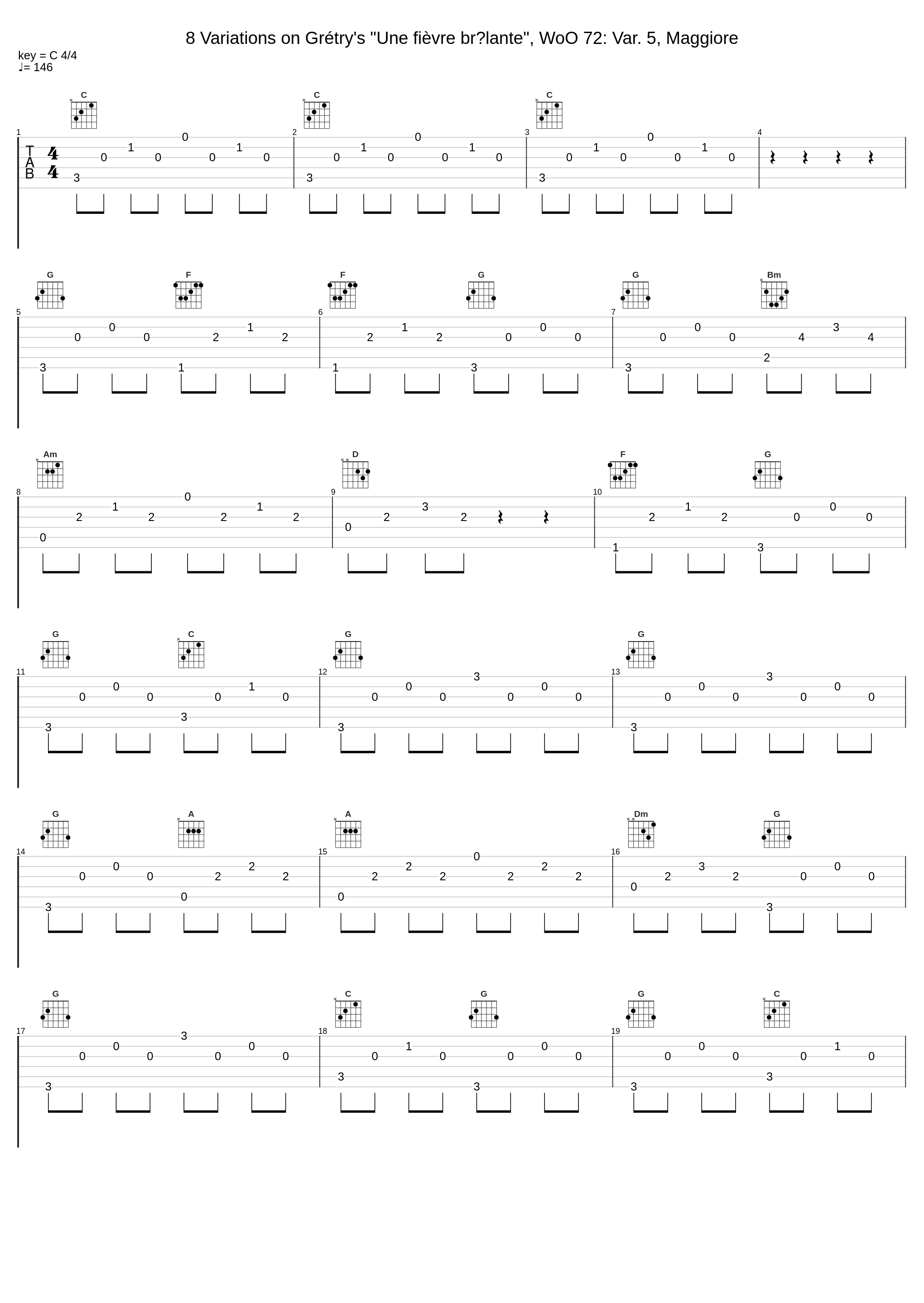 8 Variations on Grétry's "Une fièvre brûlante", WoO 72: Var. 5, Maggiore_Giuseppe Bruno_1