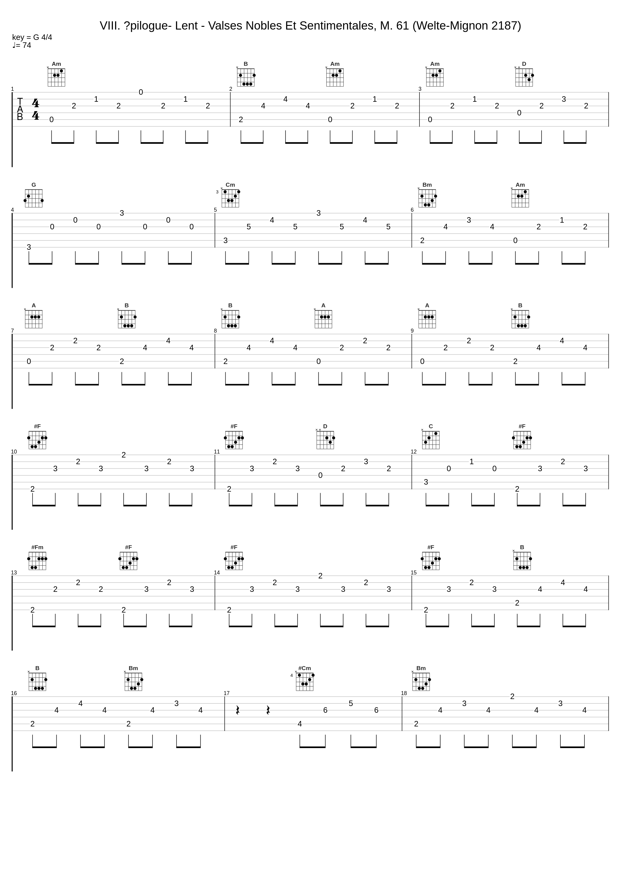 VIII. Épilogue- Lent - Valses Nobles Et Sentimentales, M. 61 (Welte-Mignon 2187)_Maurice Ravel_1