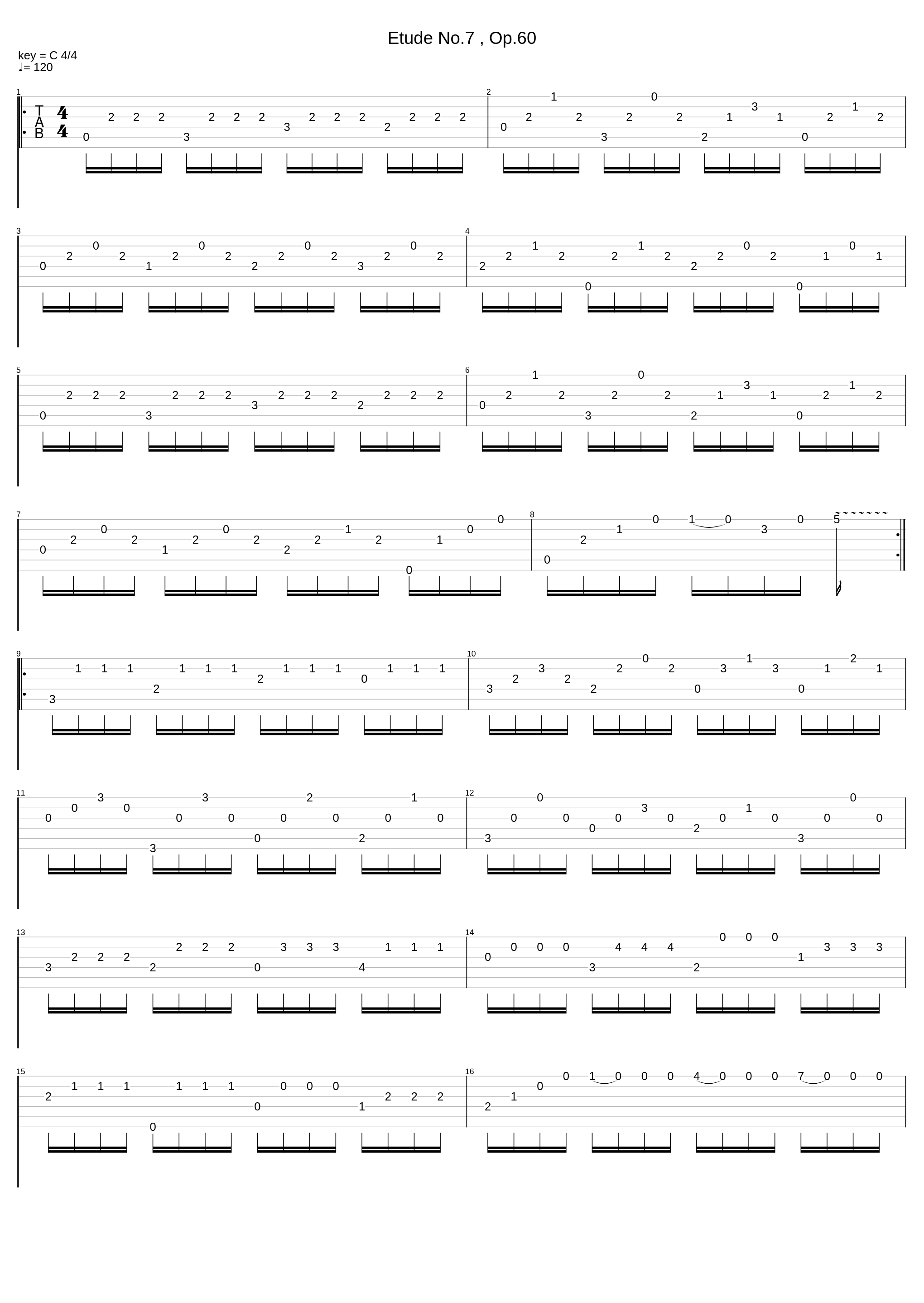 Etude N°7, Op. 60_Matteo Carcassi_1