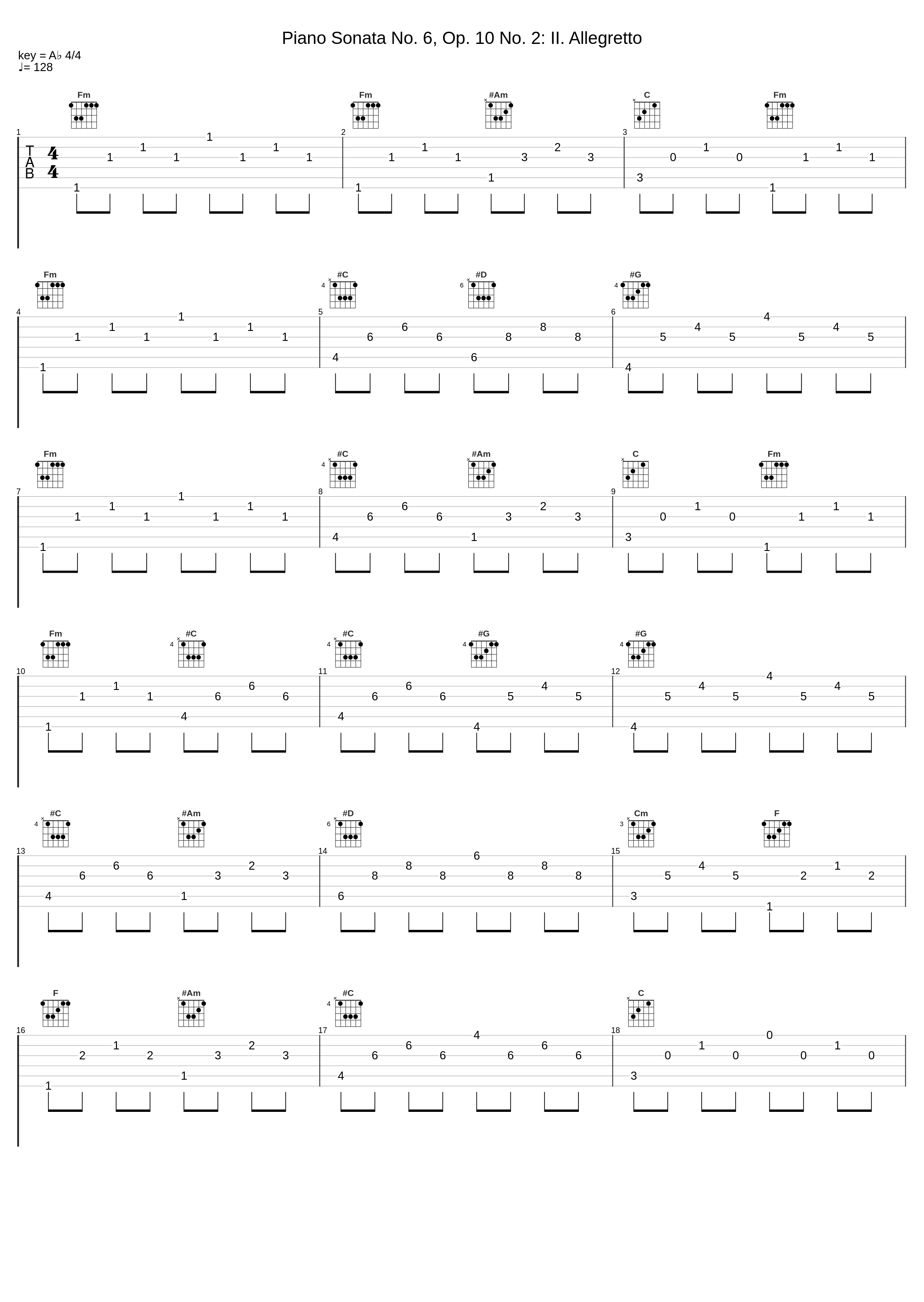 Piano Sonata No. 6, Op. 10 No. 2: II. Allegretto_PIETRO RIGACCI_1