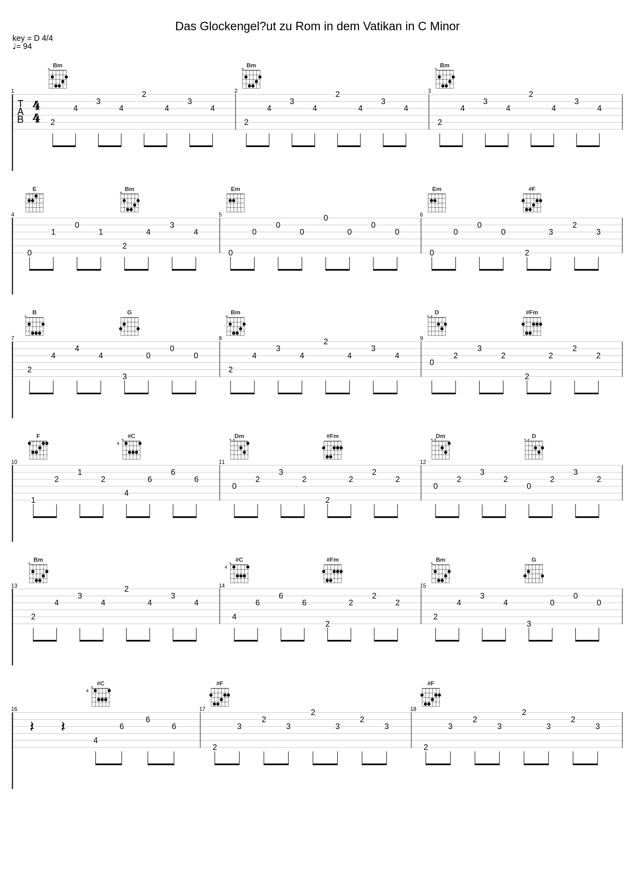 Das Glockengeläut zu Rom in dem Vatikan in C Minor_Artem Belogurov,Georg Christoph Wagenseil_1