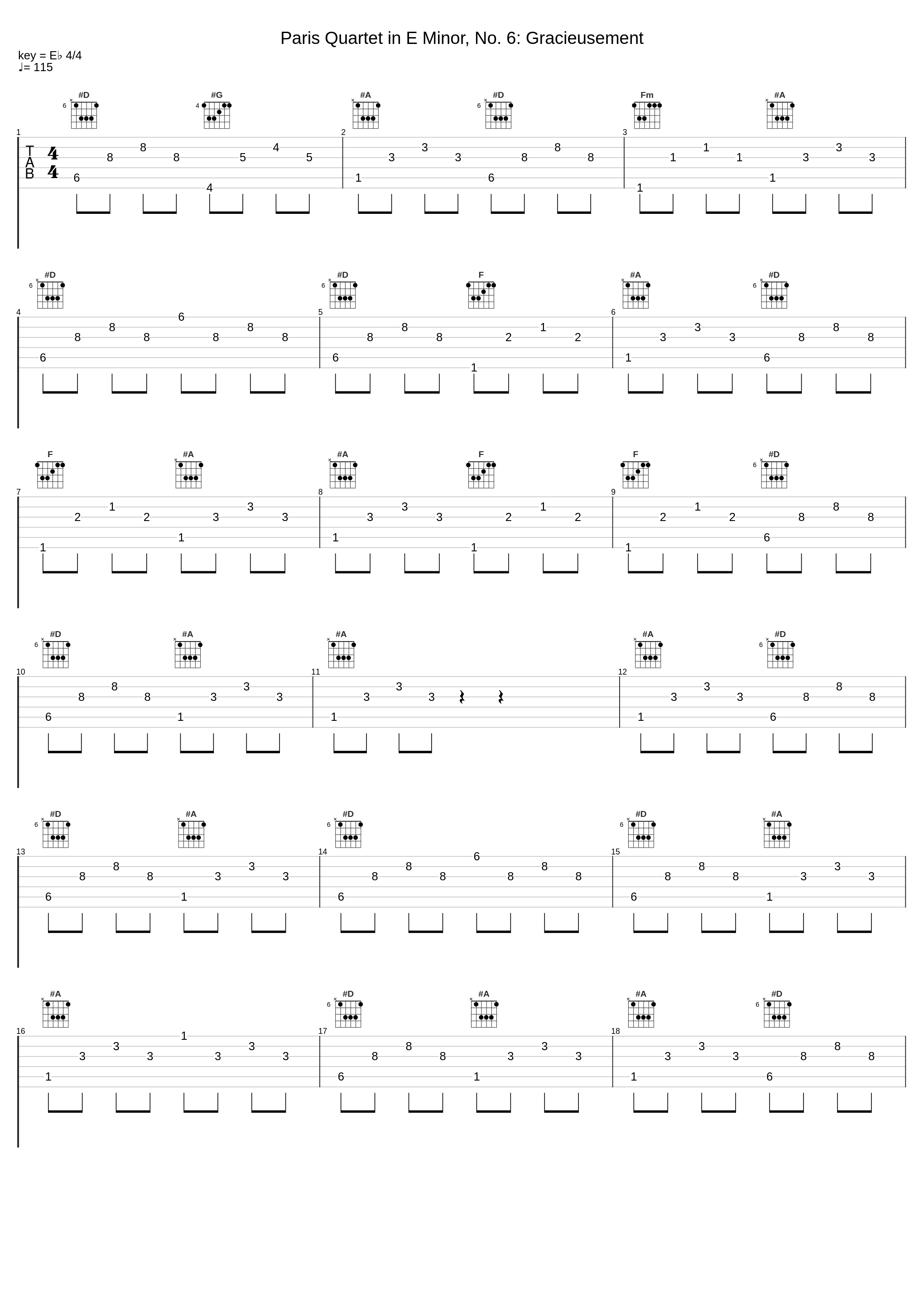 Paris Quartet in E Minor, No. 6: Gracieusement_Florilegium,Telemann,Georg Philipp Telemann_1