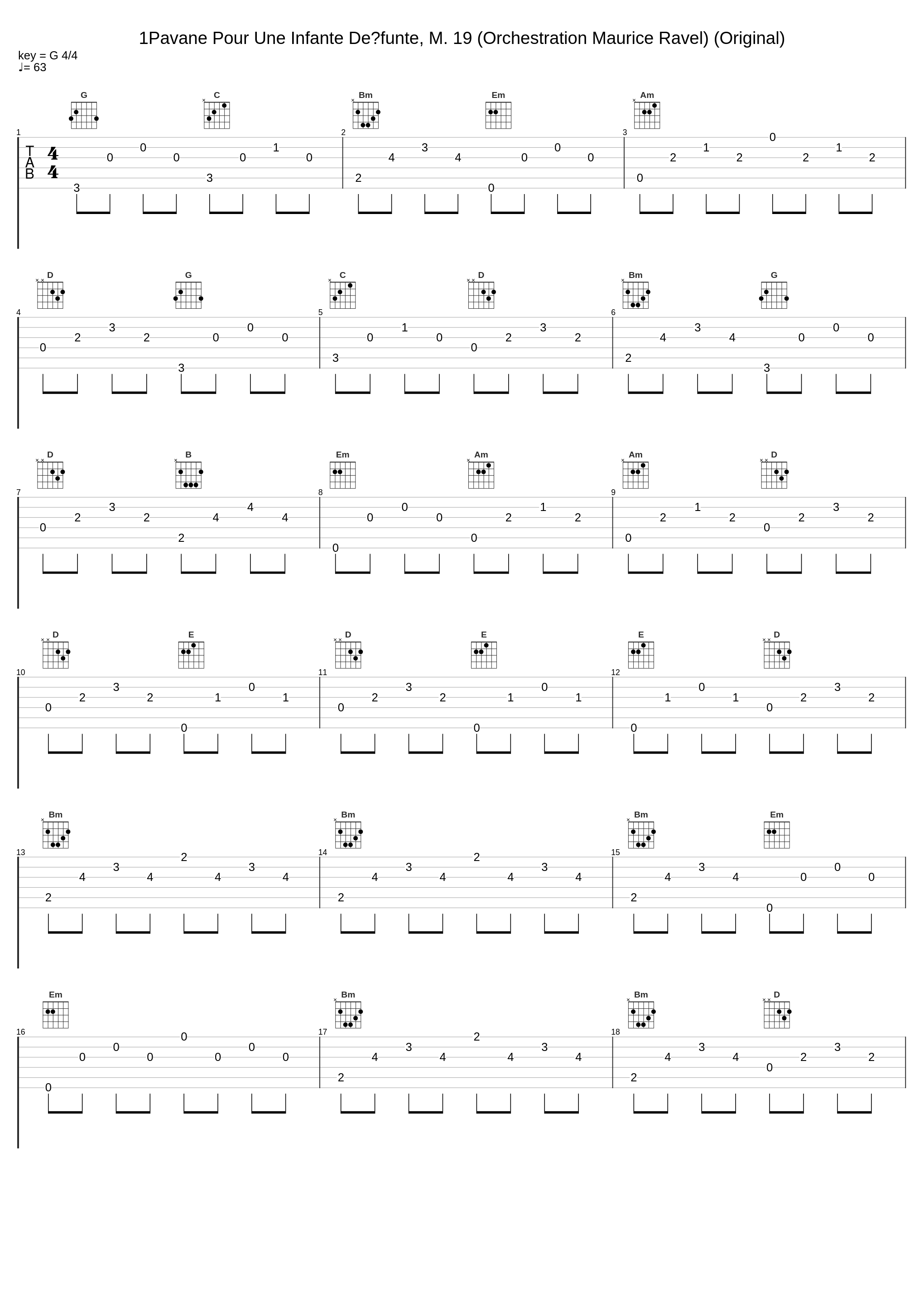 1Pavane Pour Une Infante Défunte, M. 19 (Orchestration Maurice Ravel) (Original)_Maurice Ravel_1